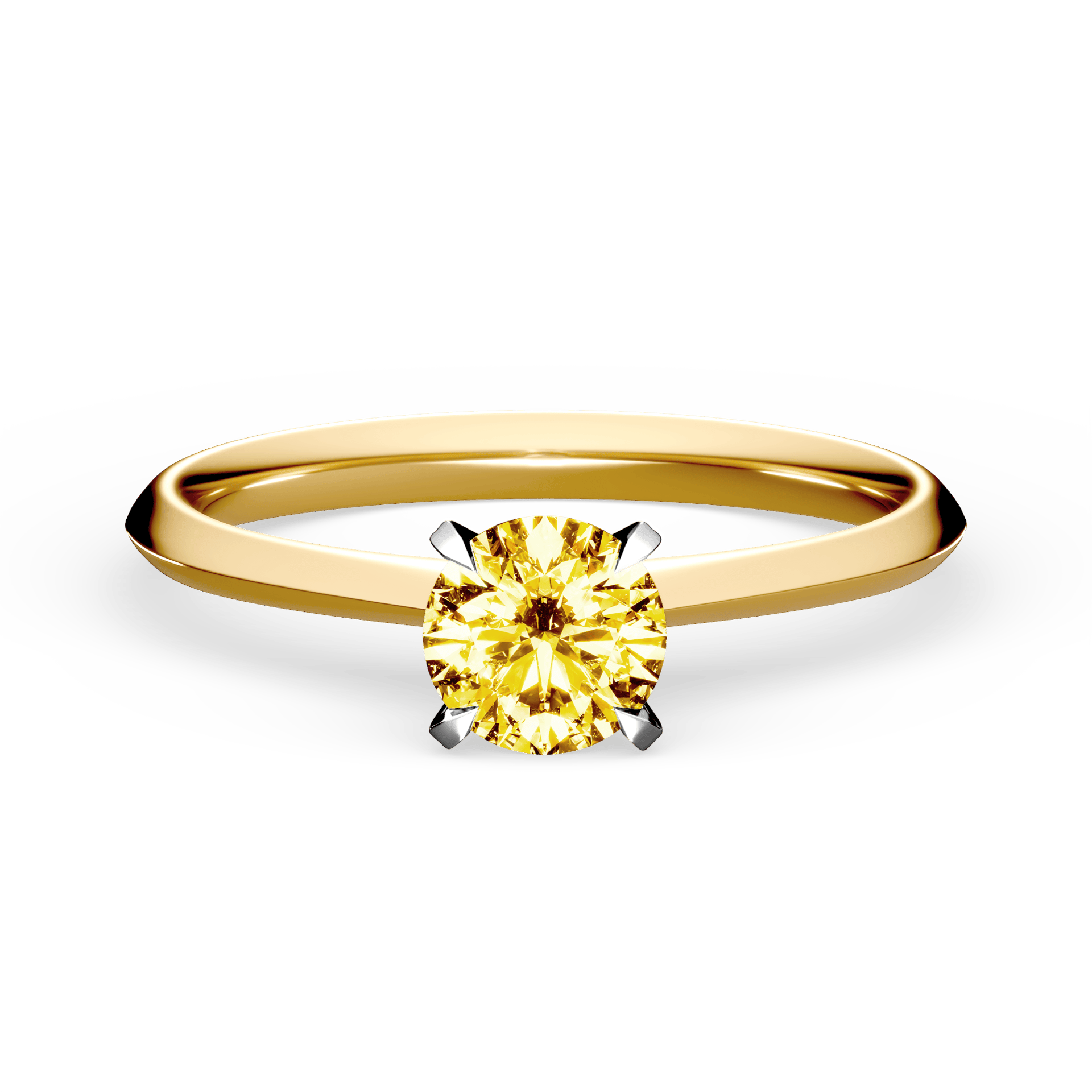 Pierścionek zaręczynowy My Angel z żółtego złota z żółtym diamentem laboratoryjnym 0,50ct