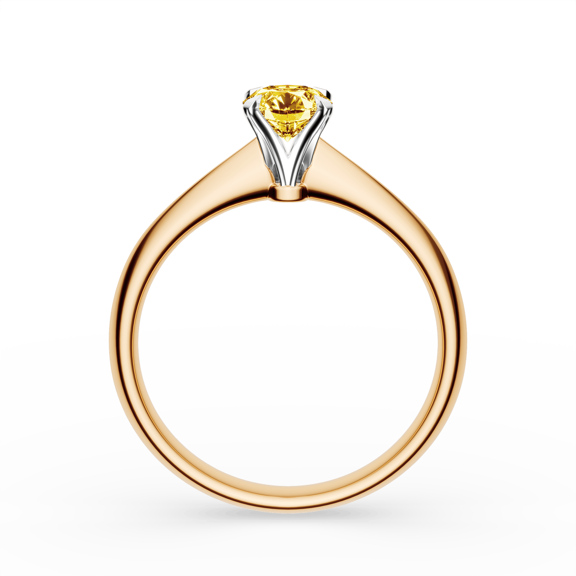 Pierścionek zaręczynowy My Angel z żółtego złota z żółtym diamentem laboratoryjnym 0,50ct