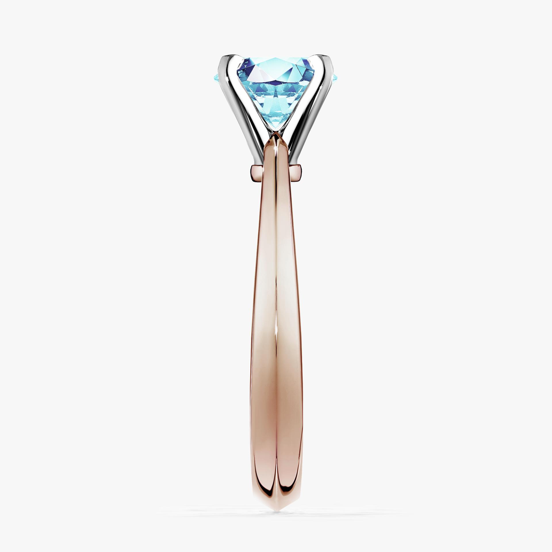 Pierscionek zareczynowy z akwamarynem 050 CT z rozowego zlota my angel 03
