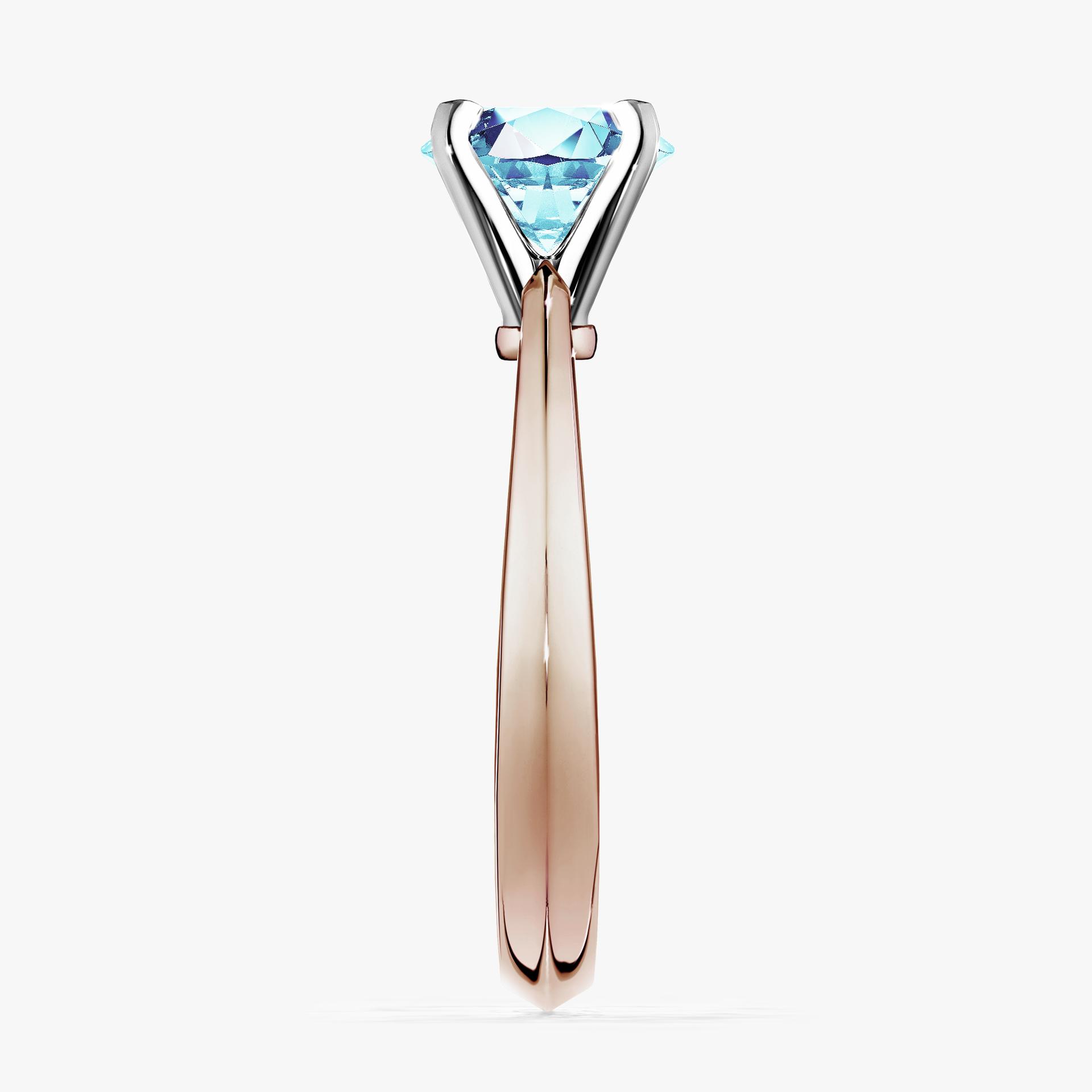 Pierścionek zaręczynowy My Angel z różowego złota z akwamarynem 1,00ct