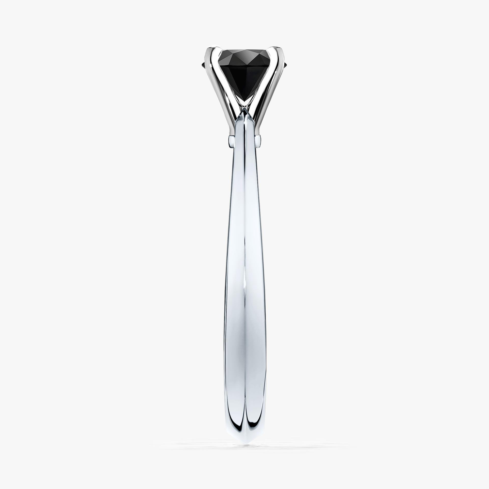 Pierscionek zareczynowy z czarnym diamentem 025 CT z bialego zlota my angel 03