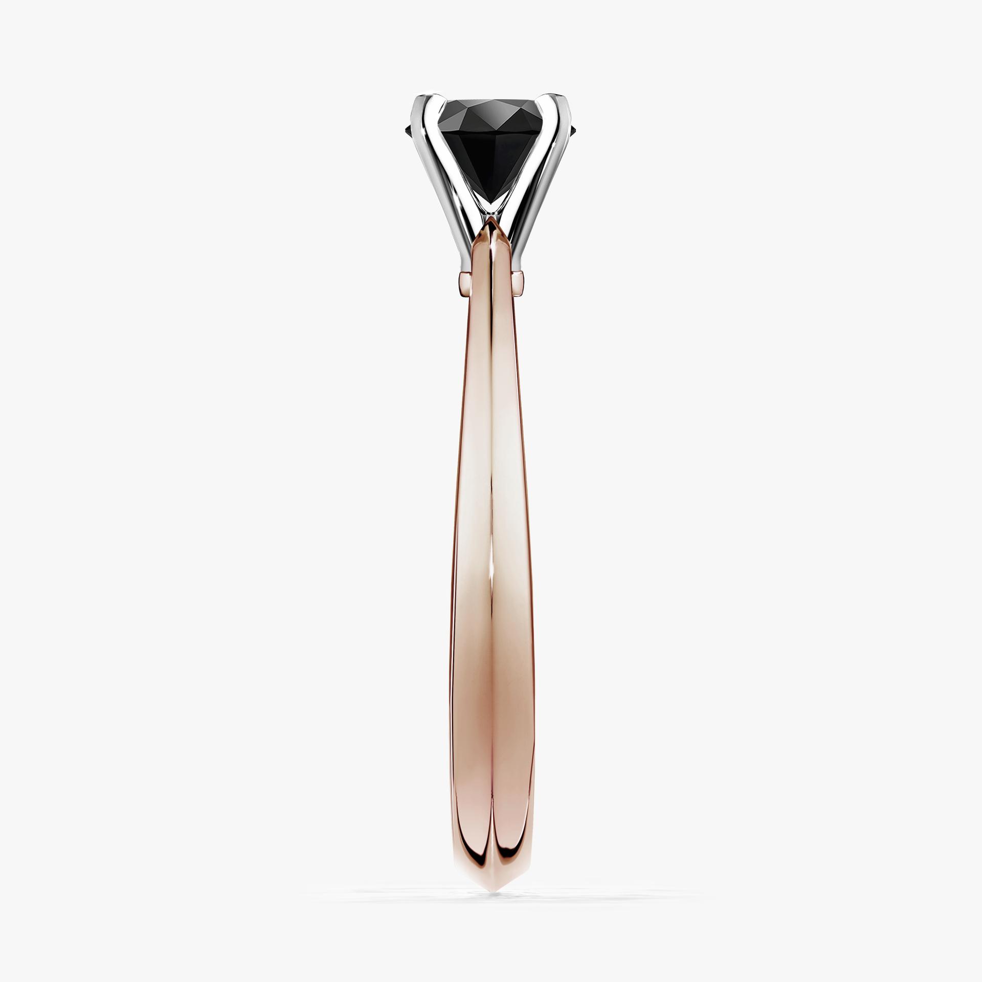 Pierscionek zareczynowy z czarnym diamentem 025 CT z rozowego zlota my angel 03