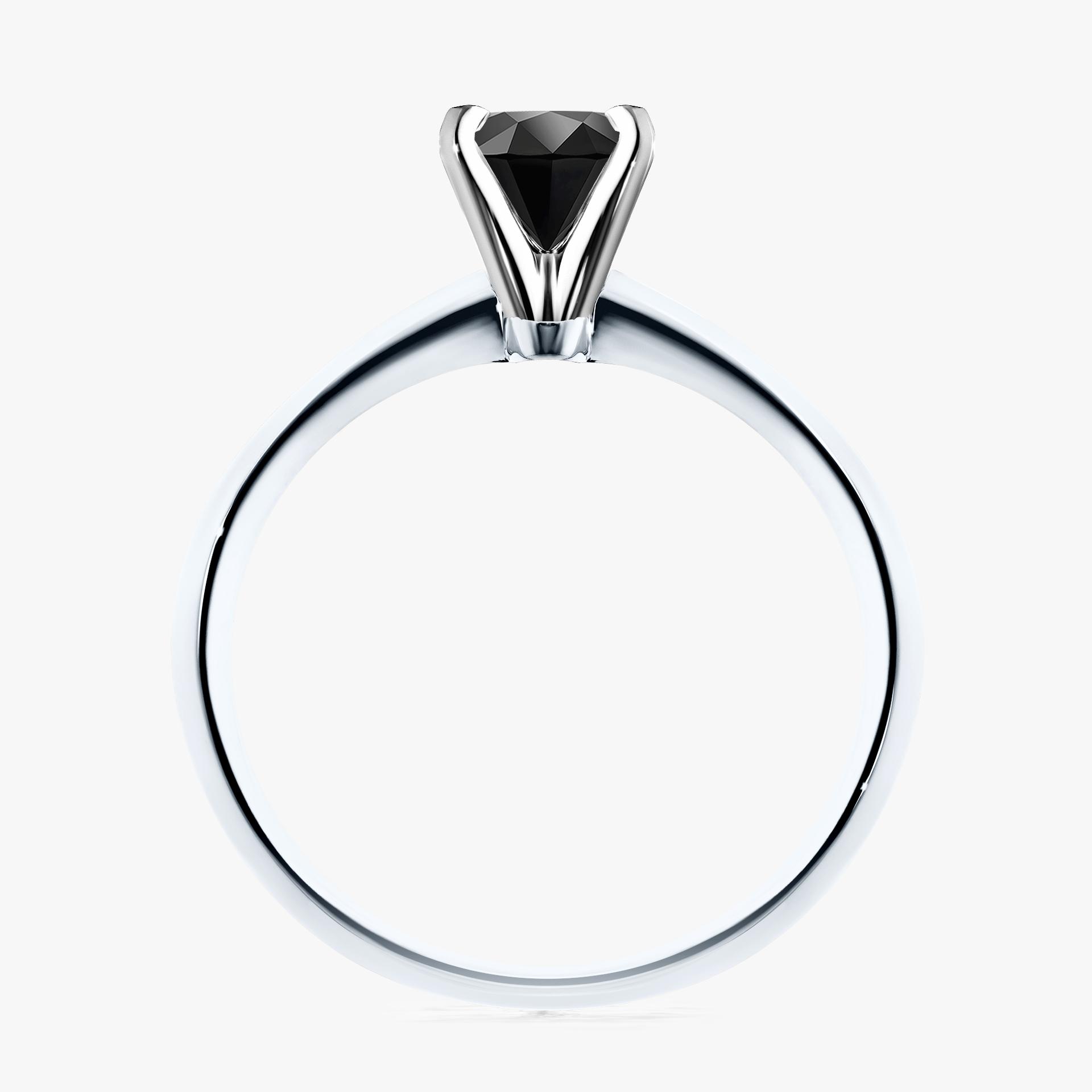 Pierscionek zareczynowy z czarnym diamentem 030 CT z bialego zlota my angel 02