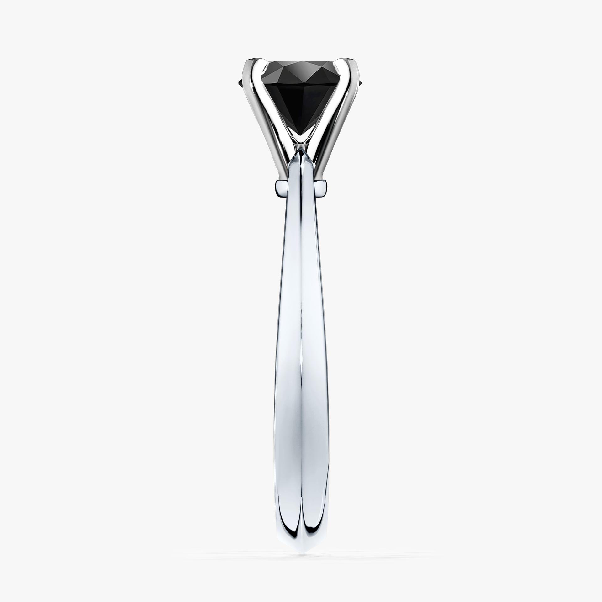 Pierscionek zareczynowy z czarnym diamentem 030 CT z bialego zlota my angel 03