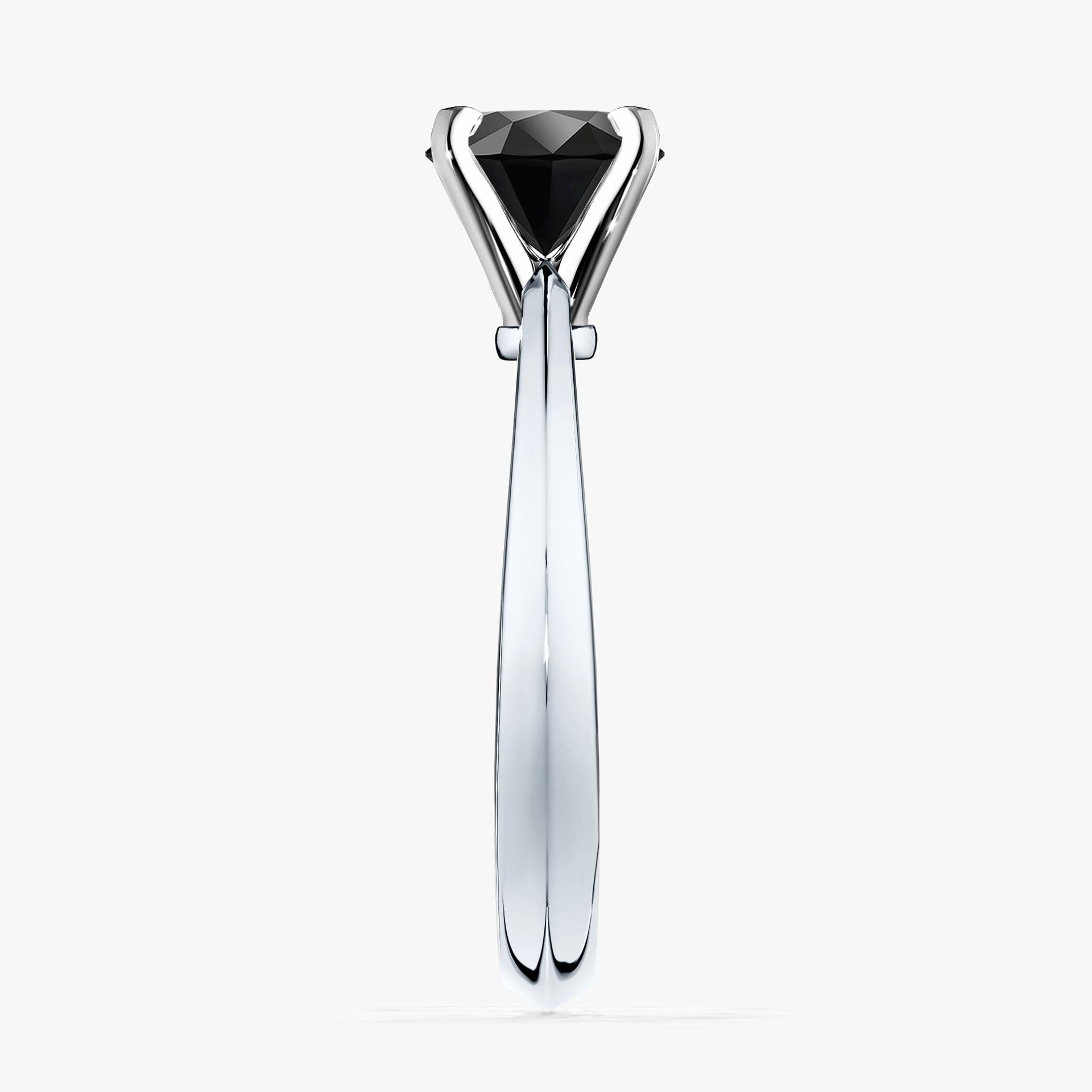 Pierscionek zareczynowy z czarnym diamentem 080 CT z bialego zlota my angel 03