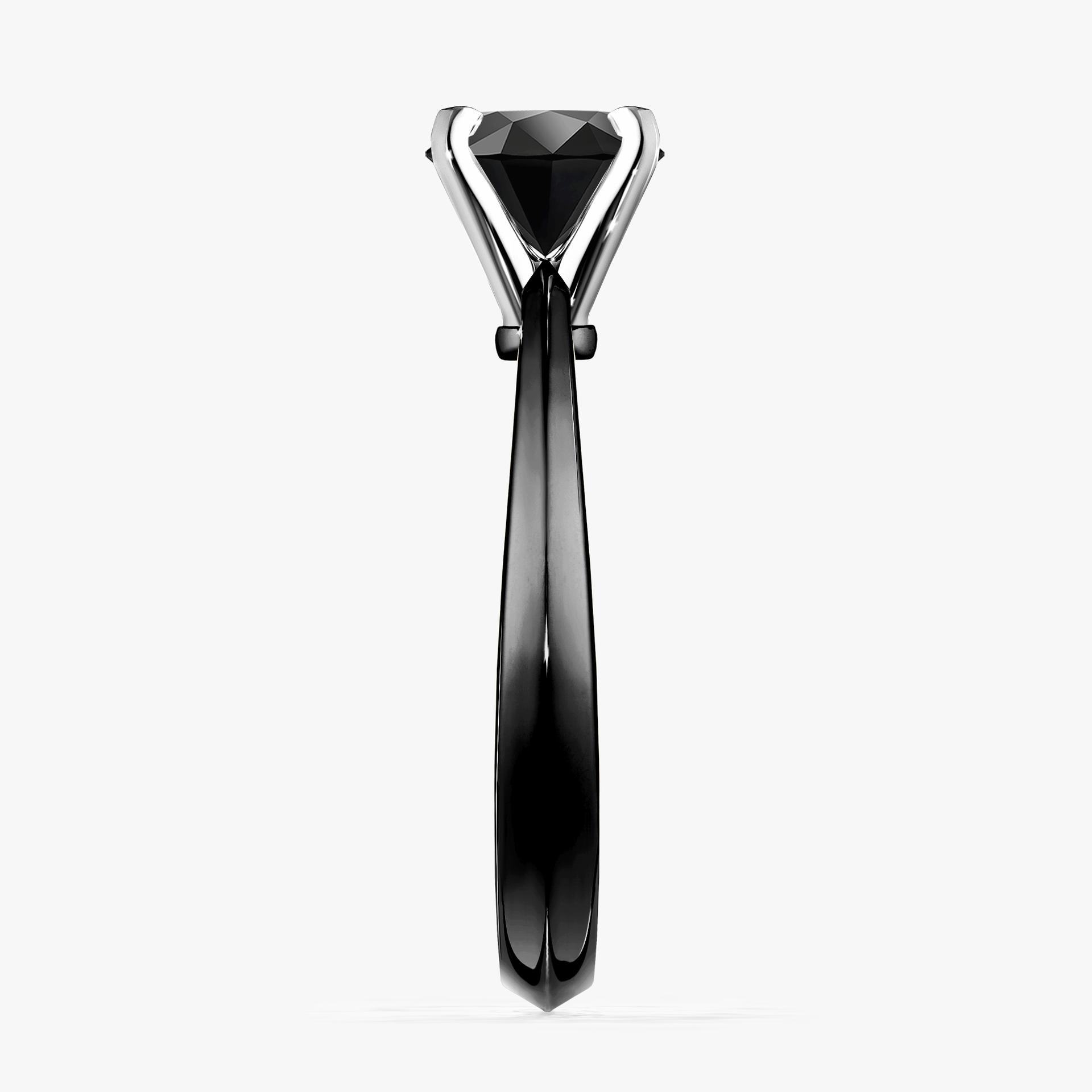 Pierscionek zareczynowy z czarnym diamentem 080 CT z czarnego zlota my angel 03