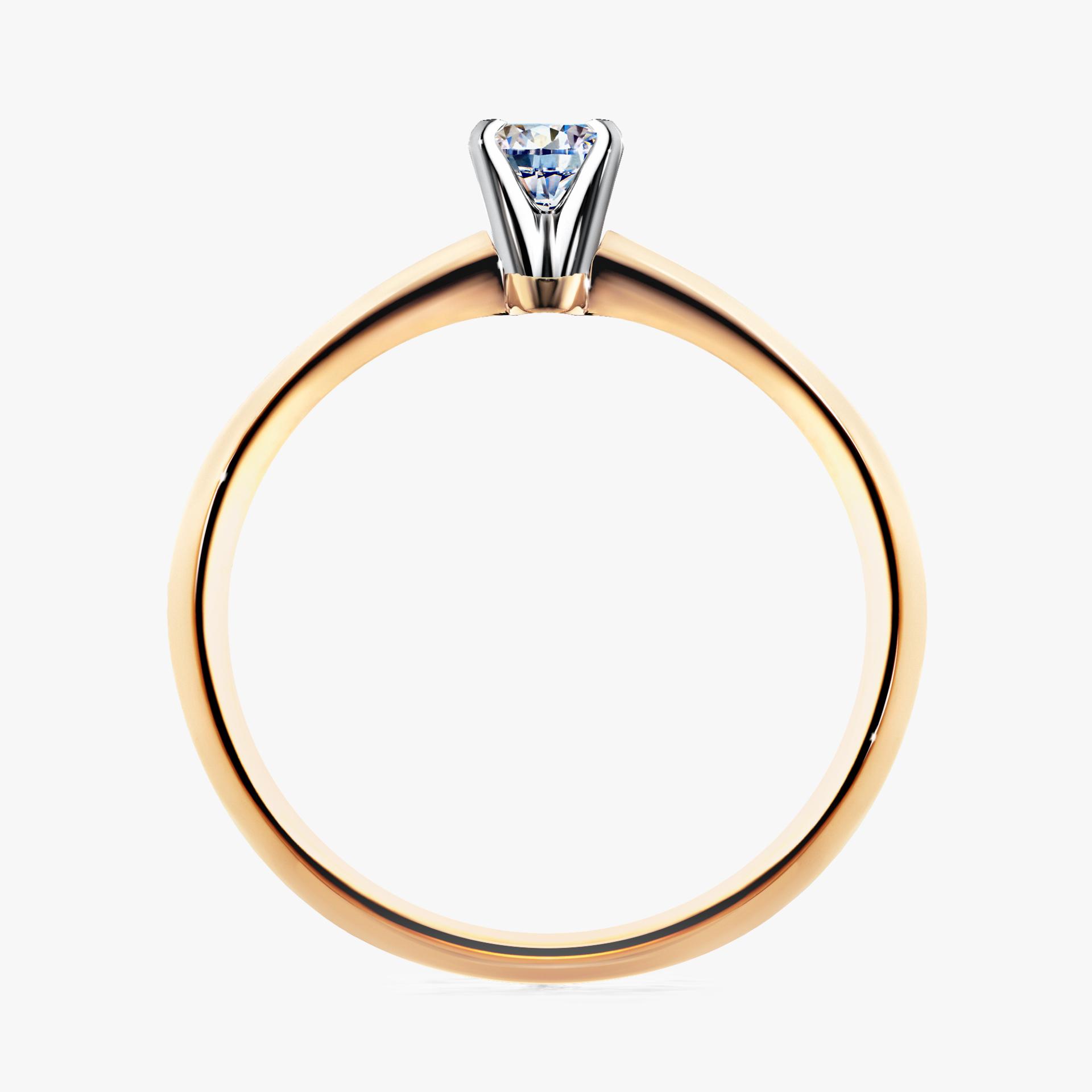 Pierscionek zareczynowy z diamentem 010 CT z zoltego zlota my angel 02
