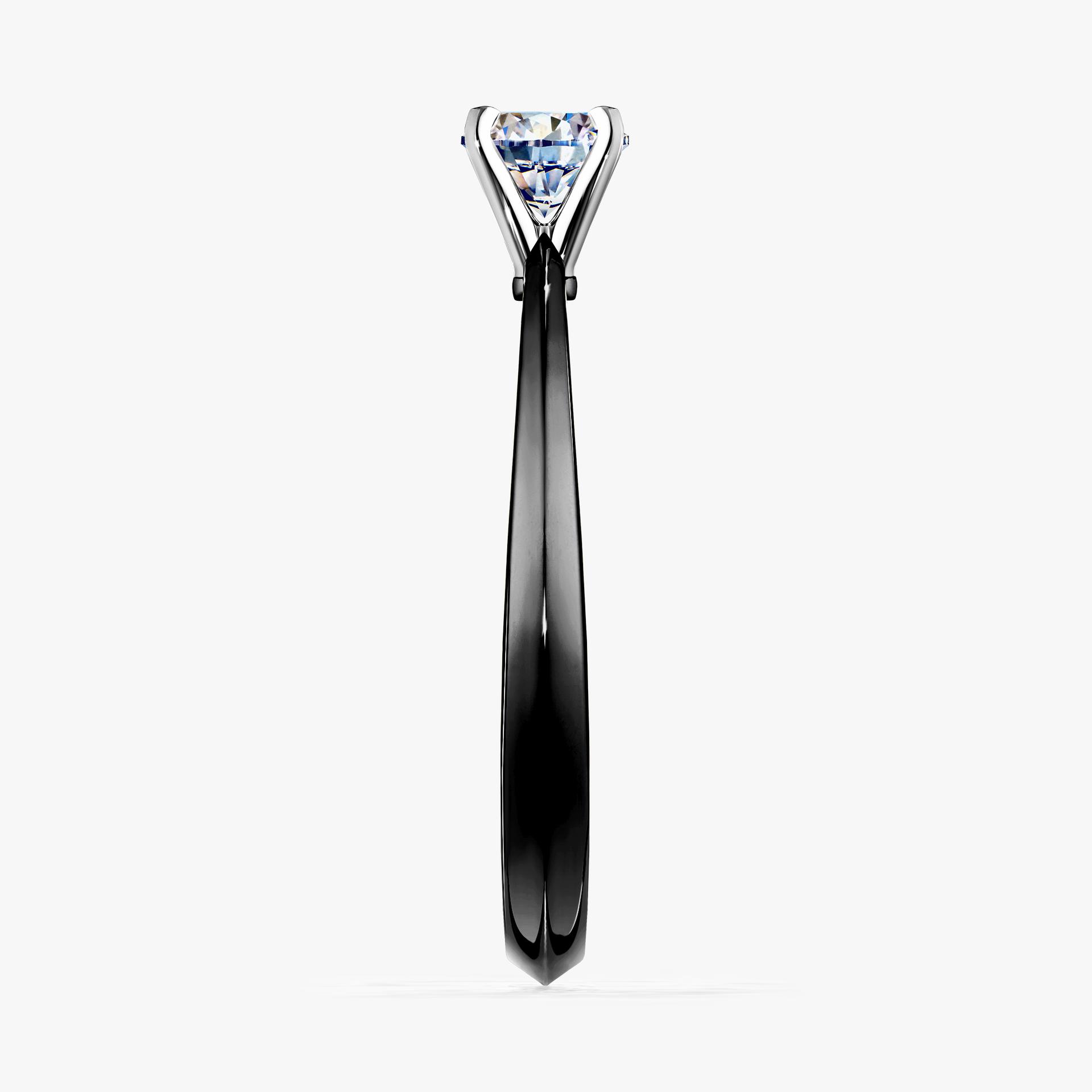 Pierscionek zareczynowy z diamentem 017 CT z czarnego zlota my angel 03