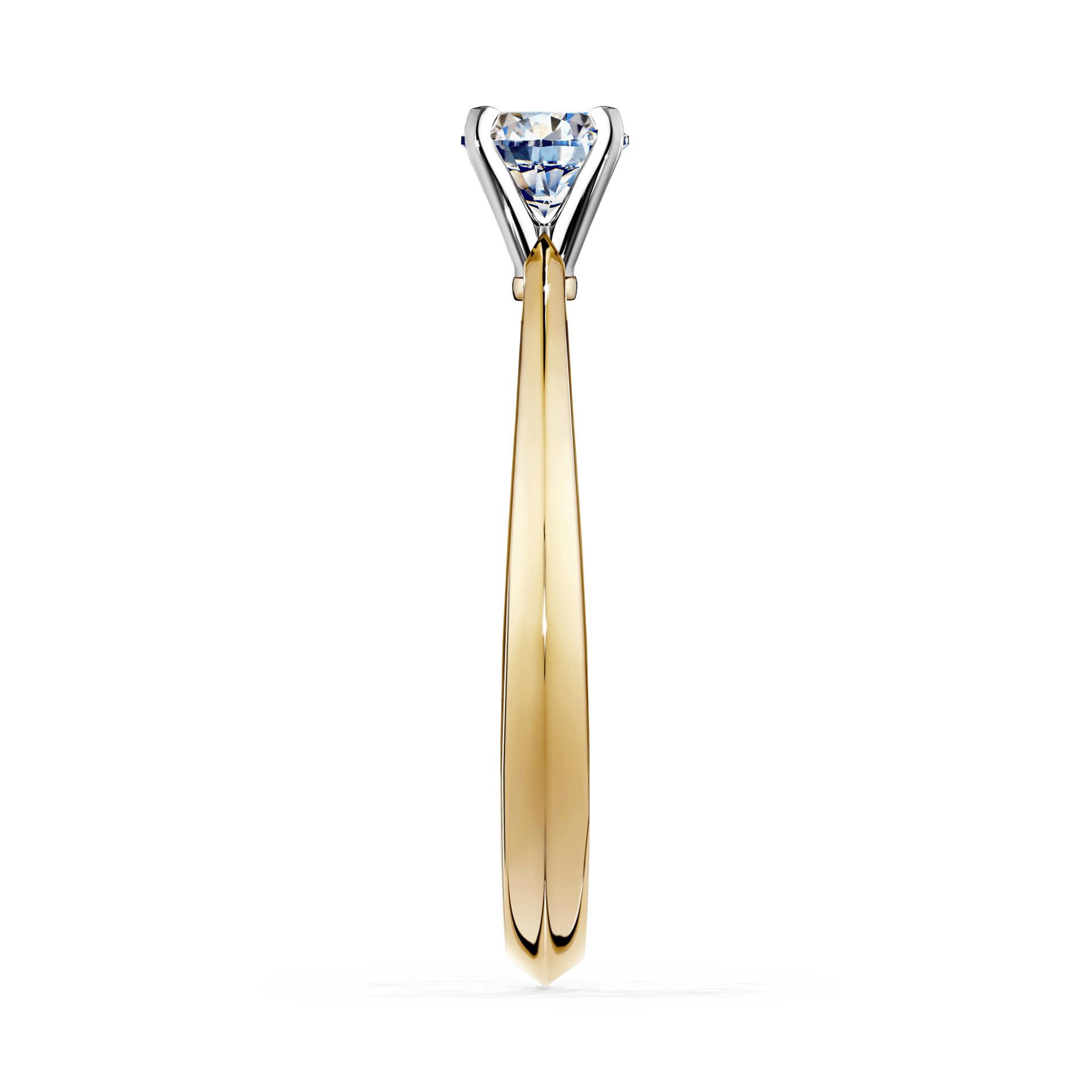 Pierscionek zareczynowy z diamentem 017 CT z zoltego zlota my angel 003