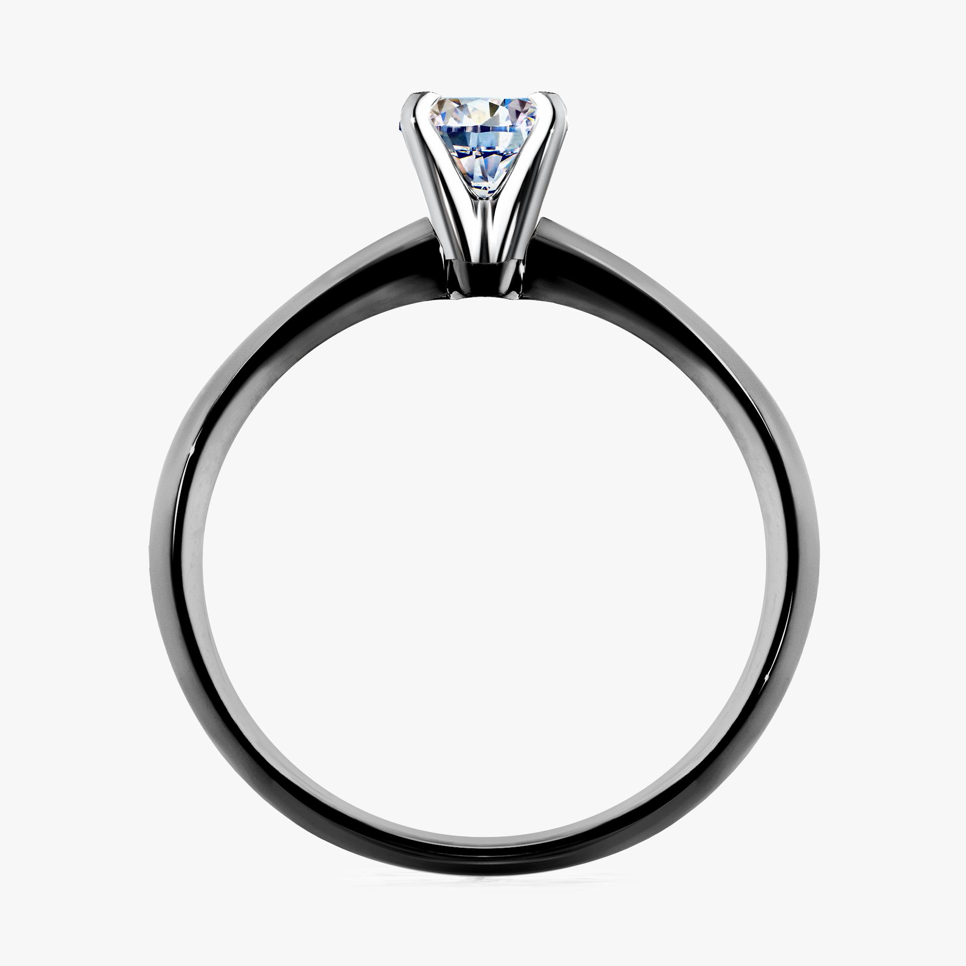 Pierscionek zareczynowy z diamentem 025 CT z czarnego zlota my angel 02
