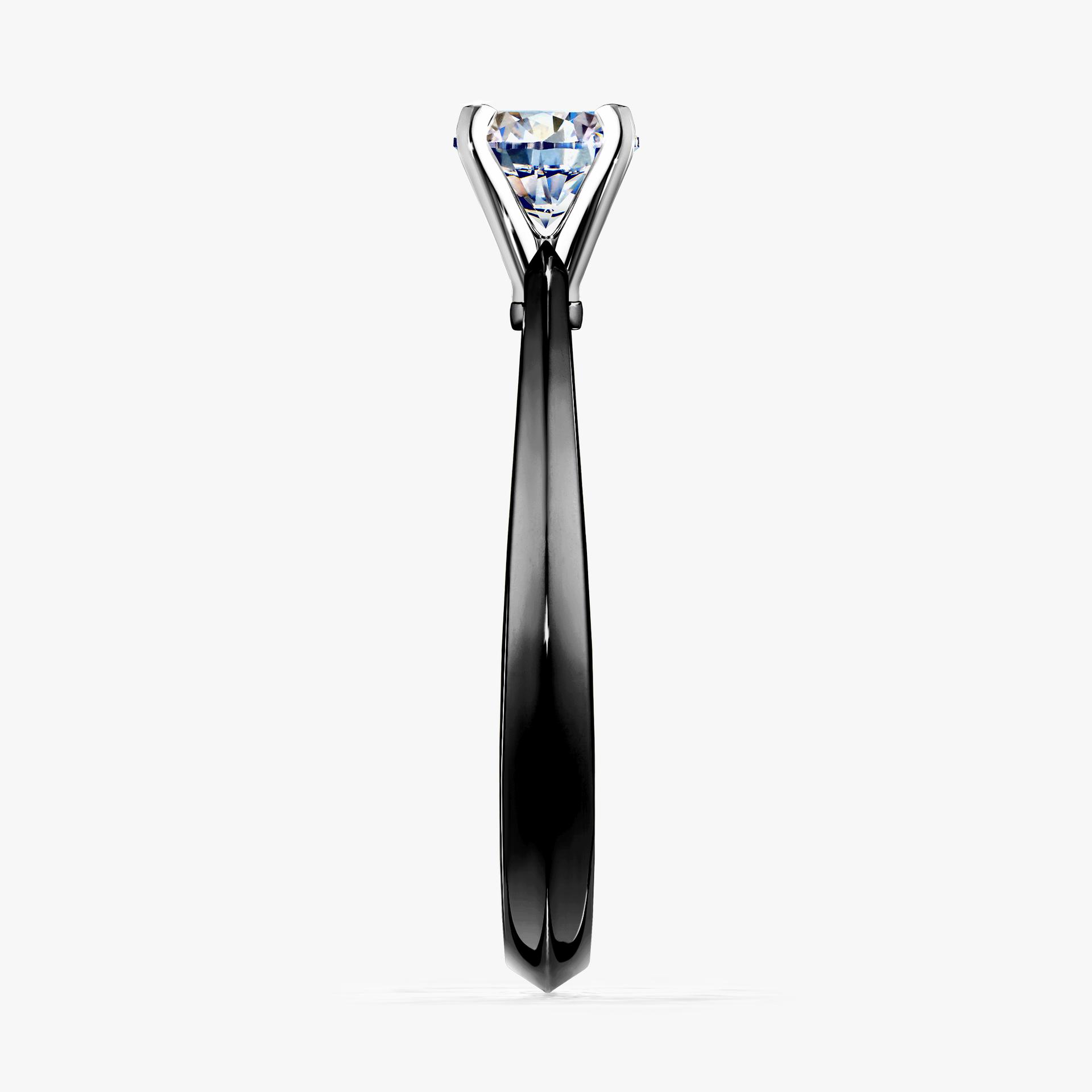 Pierscionek zareczynowy z diamentem 025 CT z czarnego zlota my angel 03
