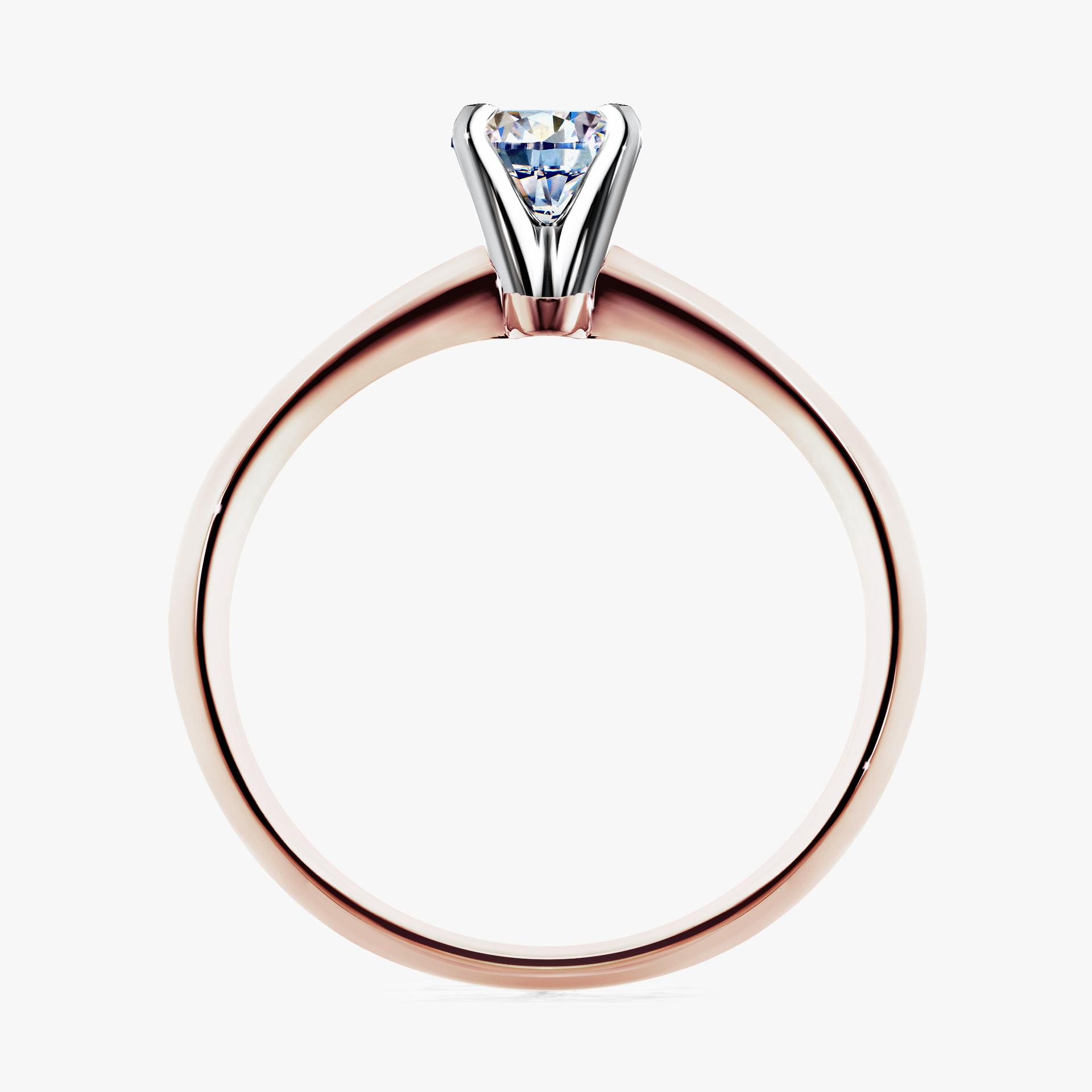 Pierscionek zareczynowy z diamentem 025 CT z rozowego zlota my angel 02