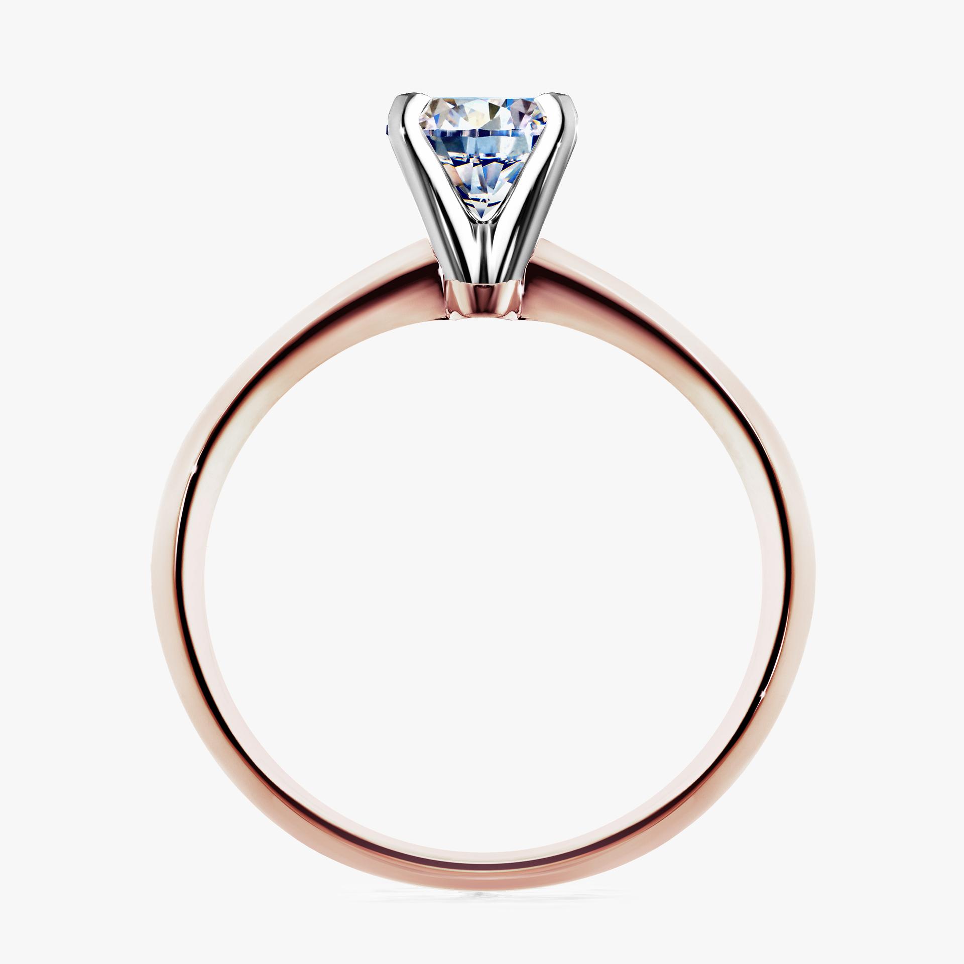 Pierscionek zareczynowy z diamentem 030 CT z rozowego zlota my angel 02
