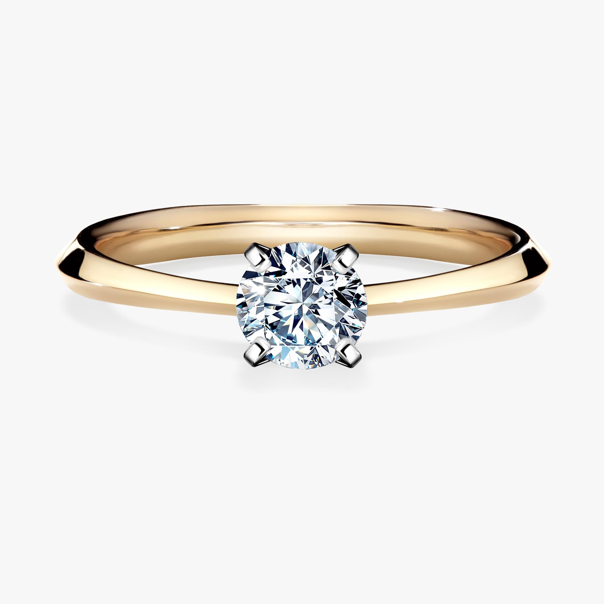 Pierscionek zareczynowy z diamentem 030 CT z zoltego zlota my angel 01