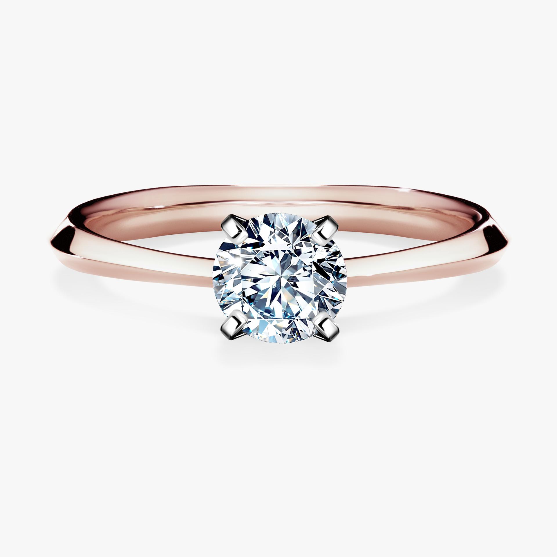 Pierscionek zareczynowy z diamentem 050 CT z rozowego zlota my angel 01