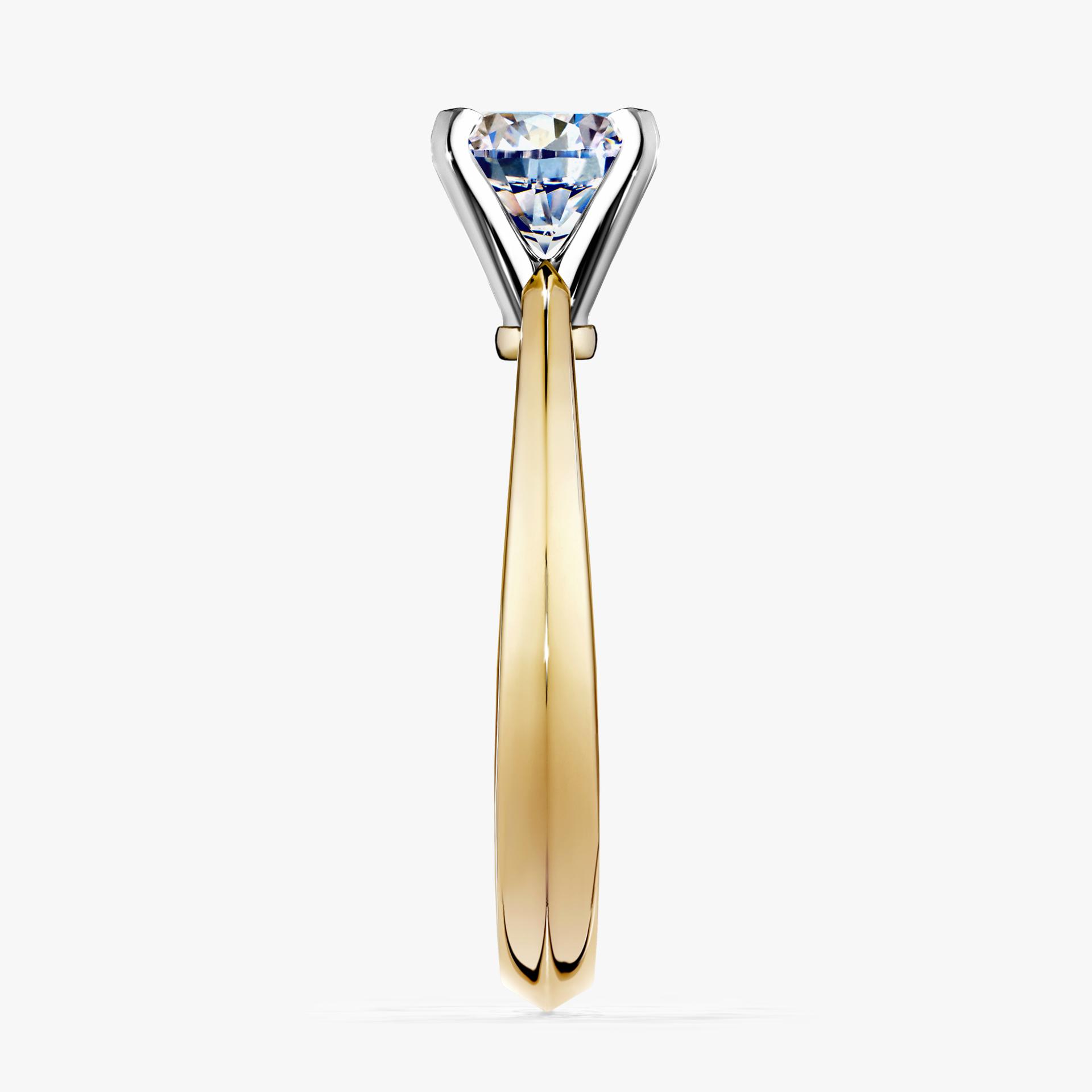 Pierscionek zareczynowy z diamentem 050 CT z zoltego zlota my angel 03