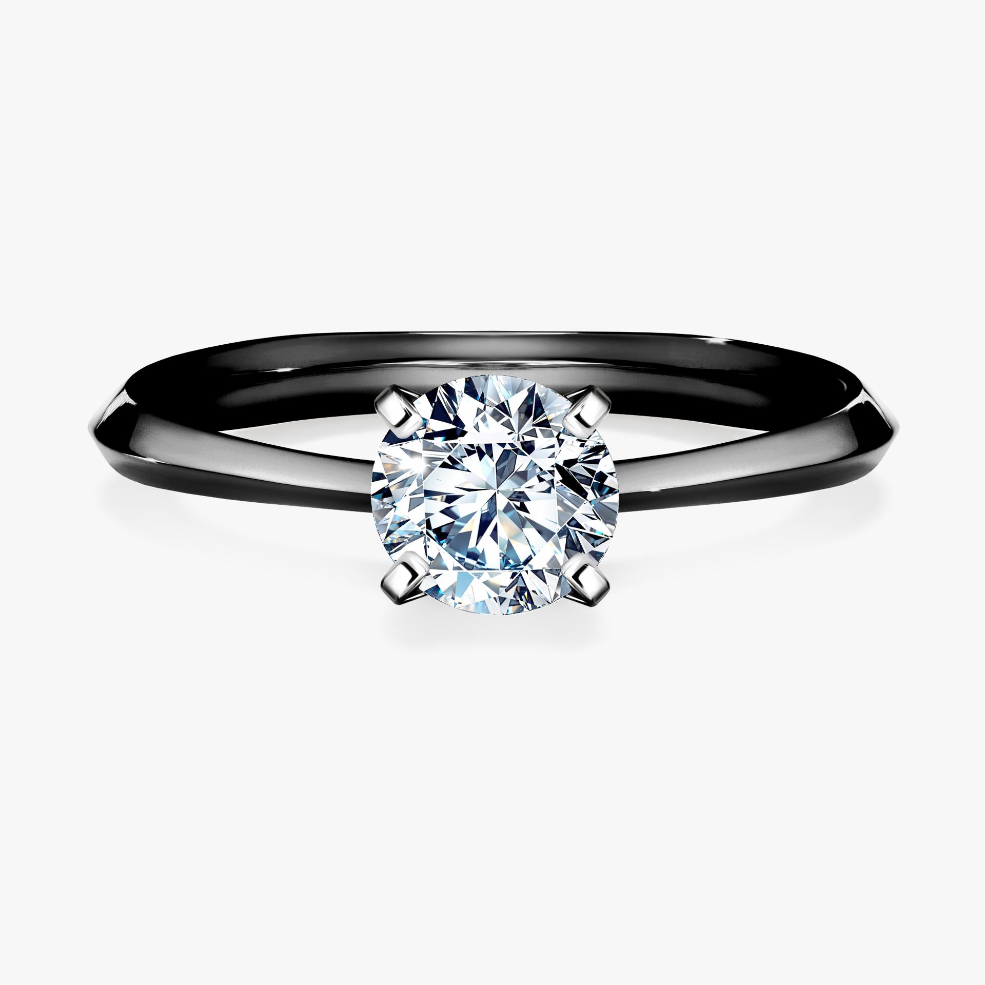 Pierścionek zaręczynowy My Angel z czarnego złota z diamentem naturalnym 0,80ct