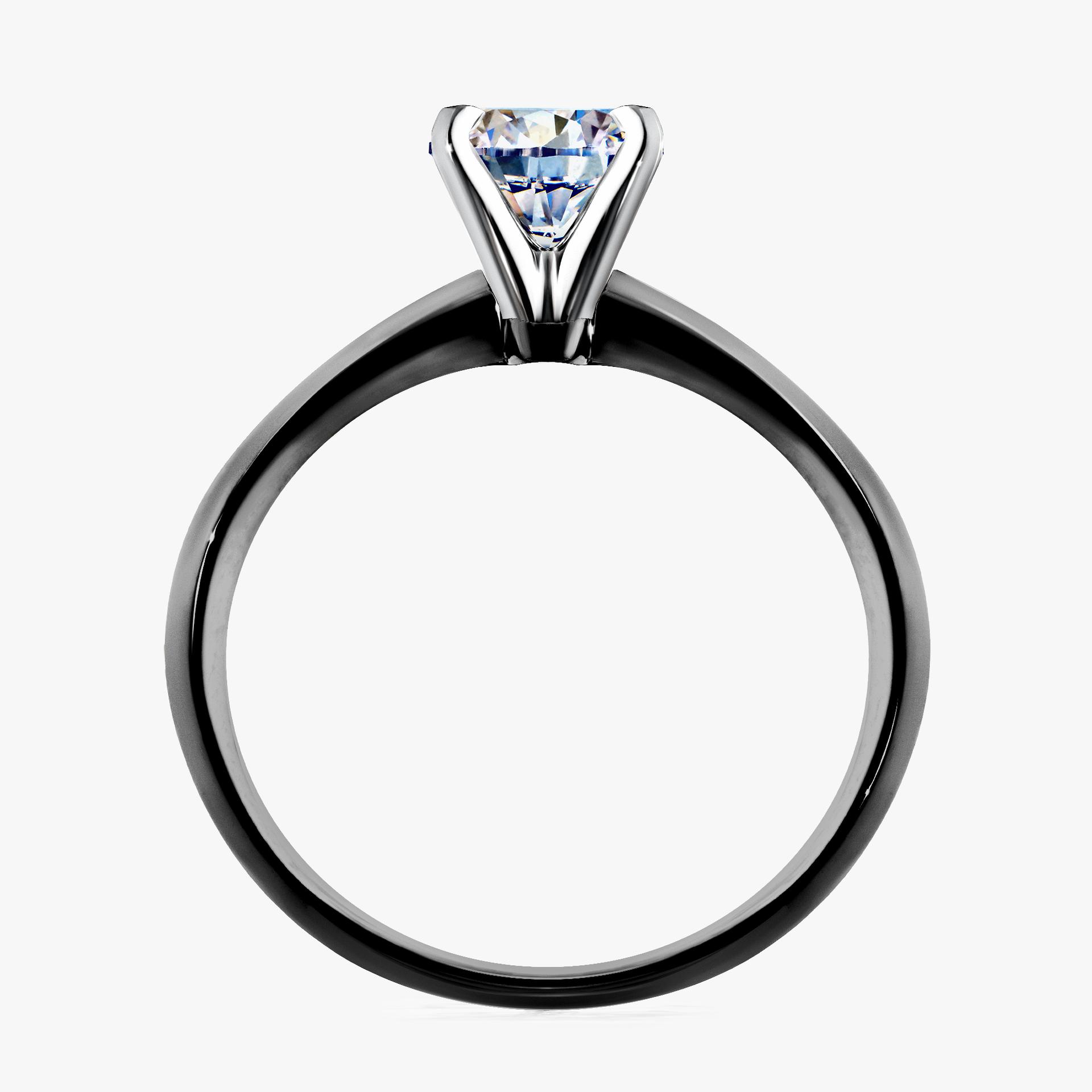 Pierścionek zaręczynowy My Angel z czarnego złota z diamentem naturalnym 0,80ct