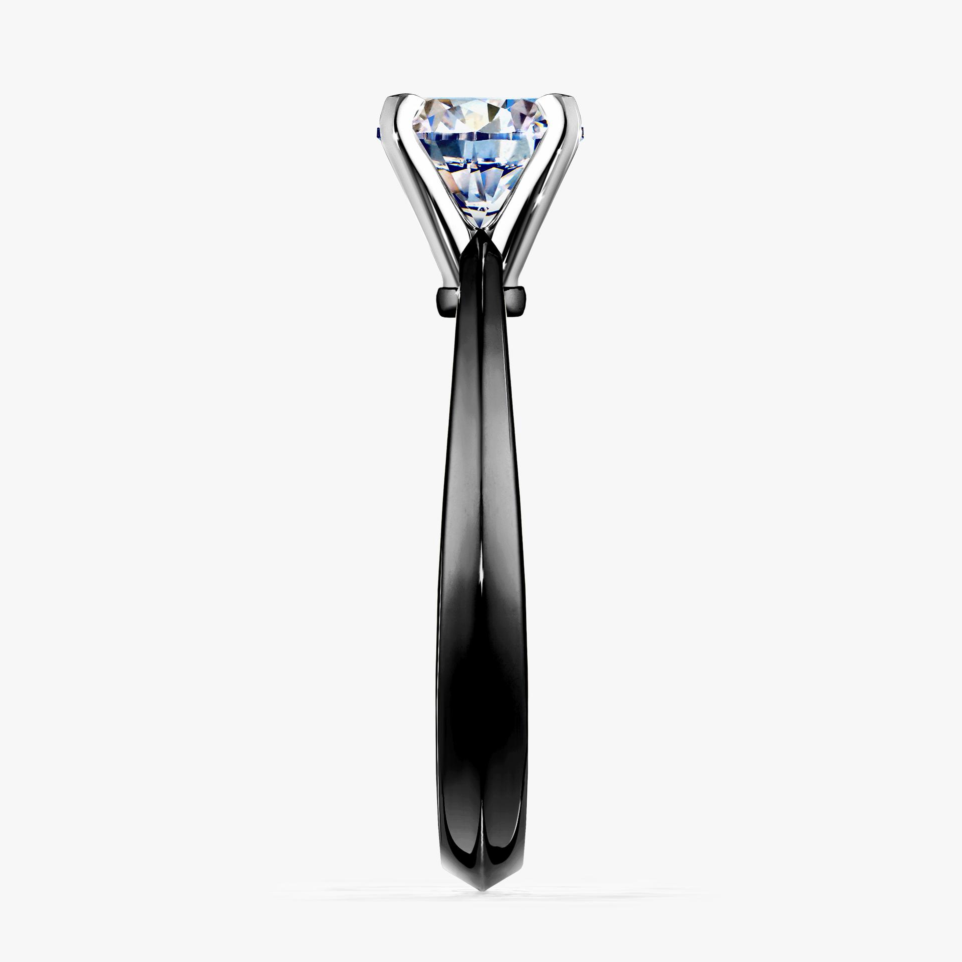 Pierścionek zaręczynowy My Angel z czarnego złota z diamentem naturalnym 0,80ct
