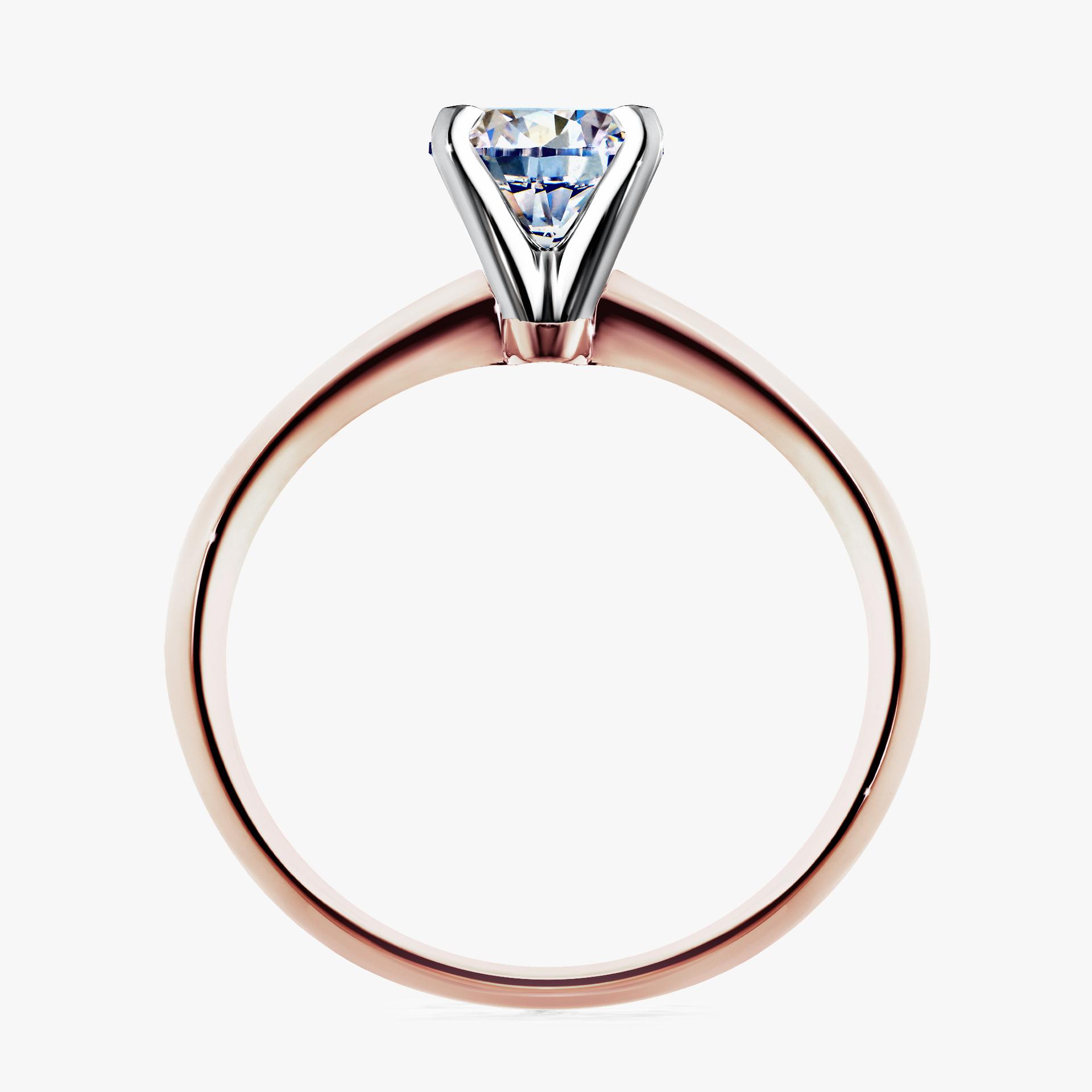 Pierscionek zareczynowy z diamentem 080 CT z rozowego zlota my angel 02