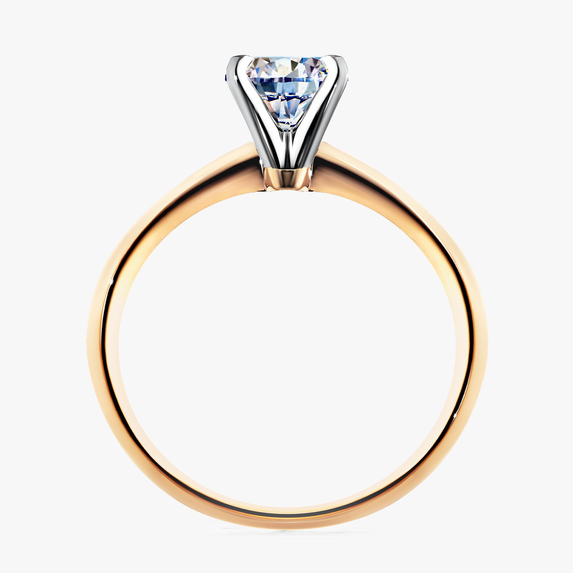 Pierscionek zareczynowy z diamentem 080 CT z zoltego zlota my angel 02