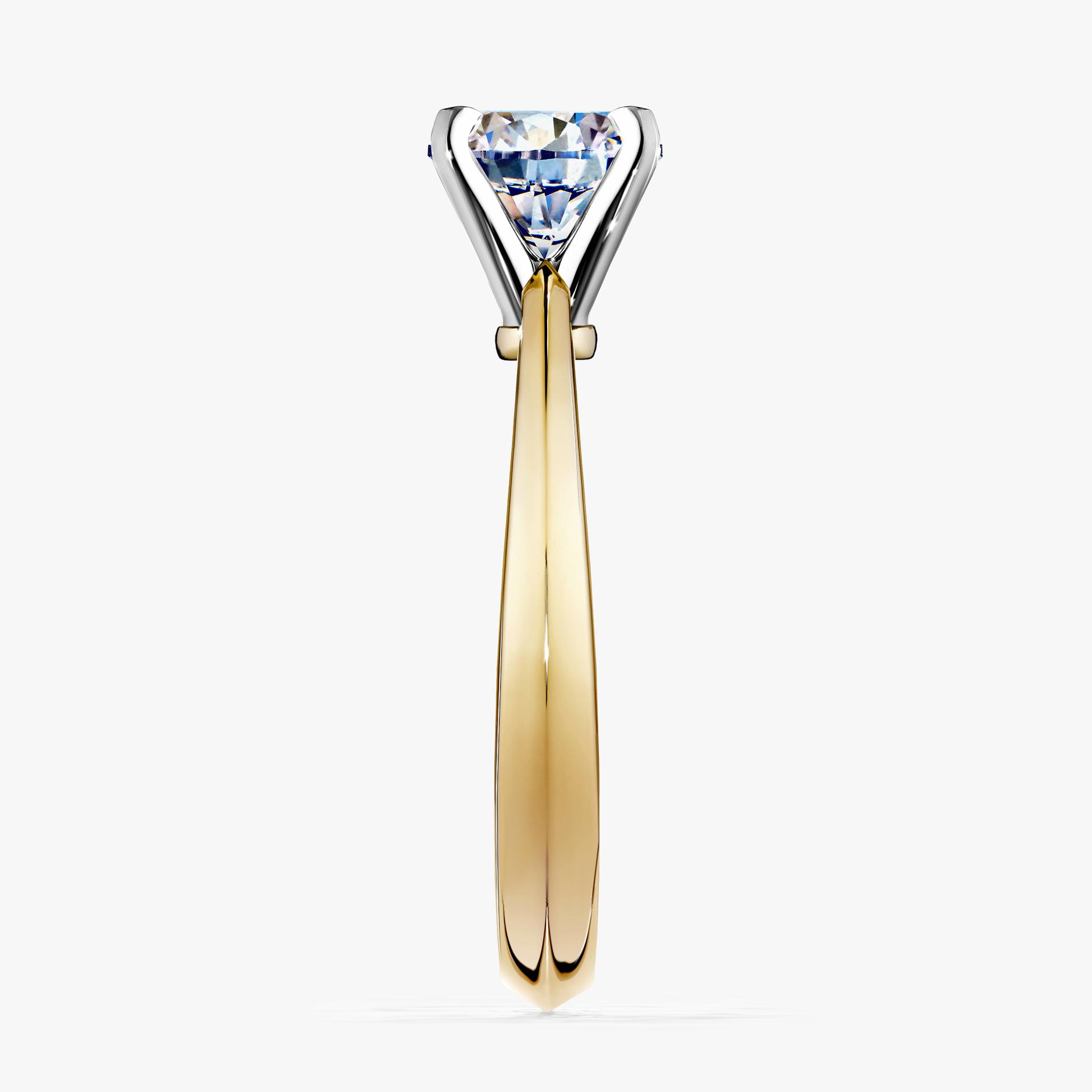 Pierscionek zareczynowy z diamentem 080 CT z zoltego zlota my angel 03