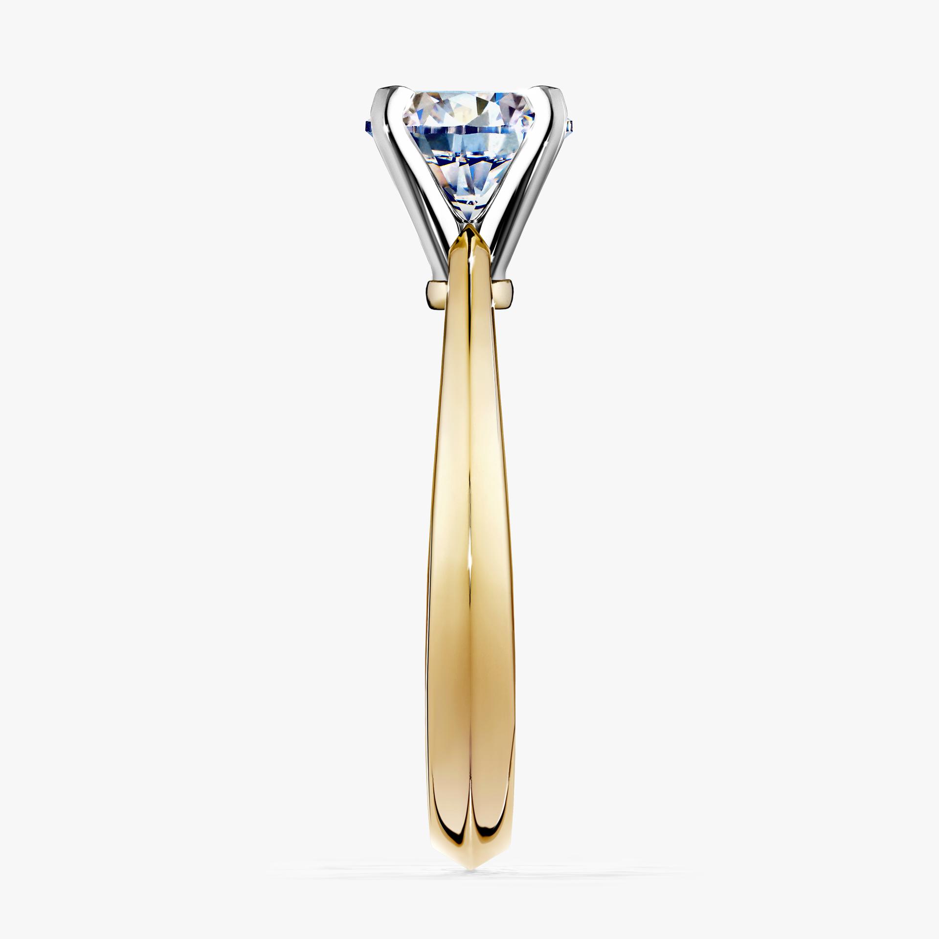 Pierscionek zareczynowy z diamentem 100 CT z zoltego zlota my angel 03