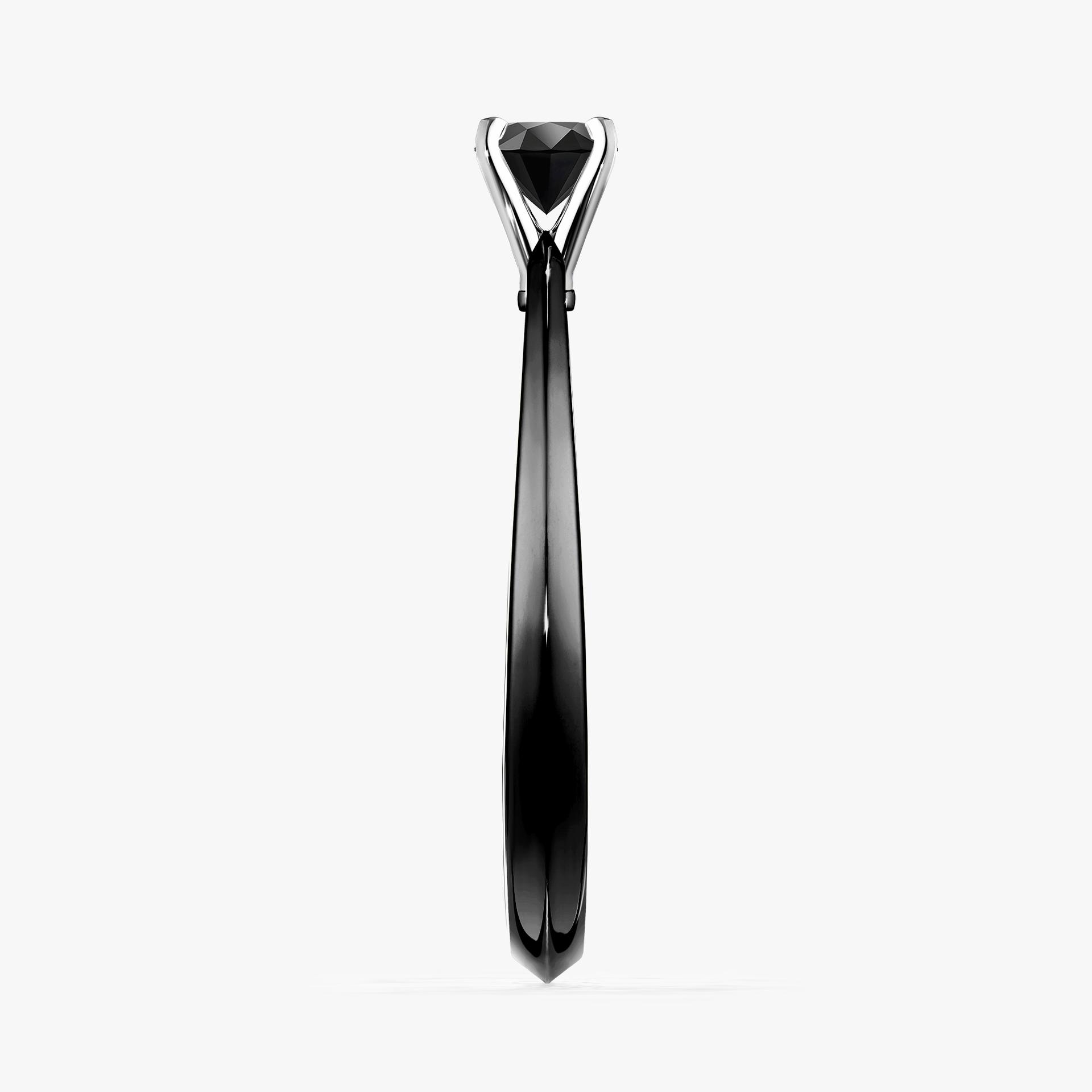 Pierscionek zareczynowy z diamentem czarny 010 CT z czarnego zlota my angel 03