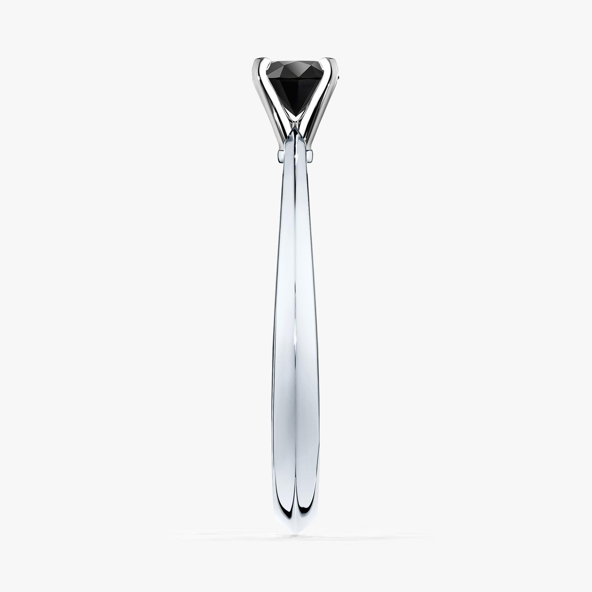 Pierscionek zareczynowy z diamentem czarny 017 CT z bialego zlota my angel 03