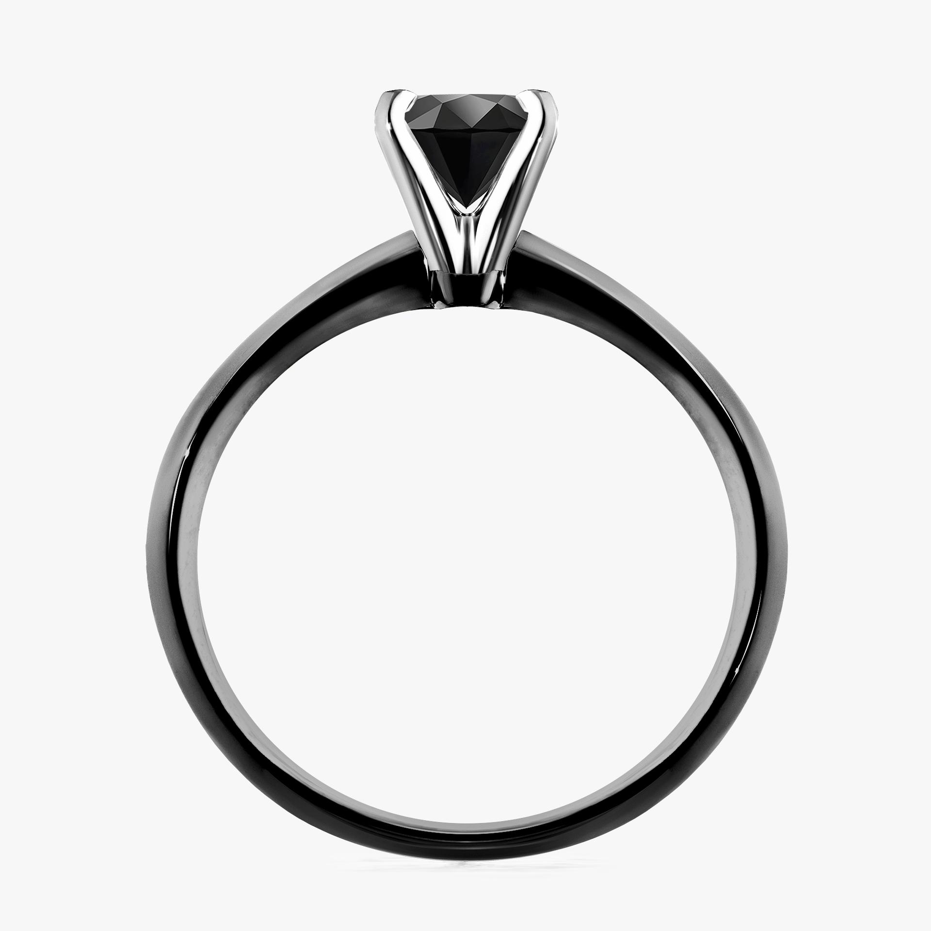 Pierscionek zareczynowy z diamentem czarny 030 CT z czarnego zlota my angel 02