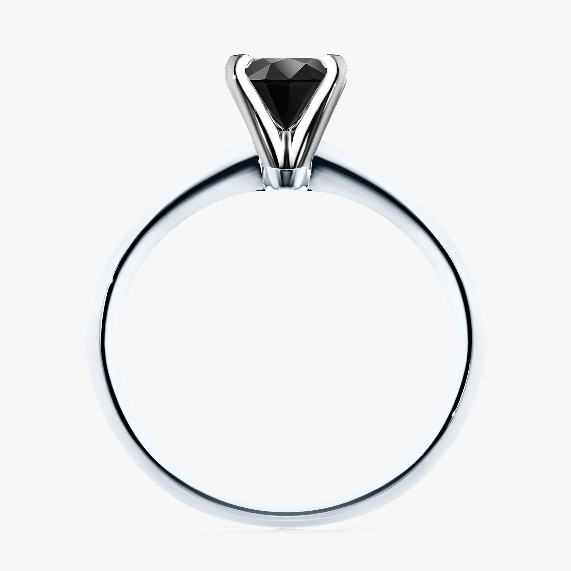 Pierscionek zareczynowy z diamentem czarny 050 CT z bialego zlota my angel 02
