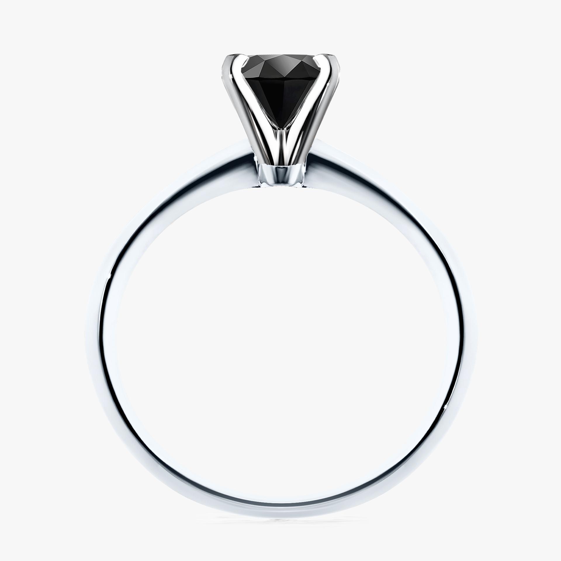 Pierscionek zareczynowy z diamentem czarny 100 CT z bialego zlota my angel 02