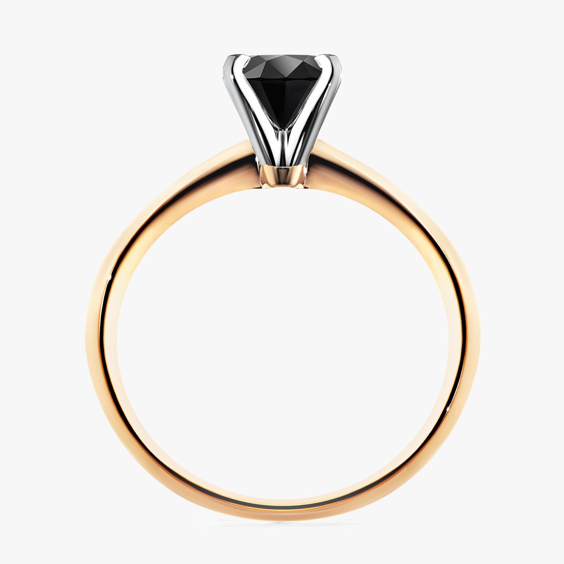 Pierścionek zaręczynowy My Angel z żółtego złota z czarnym diamentem 1,00ct