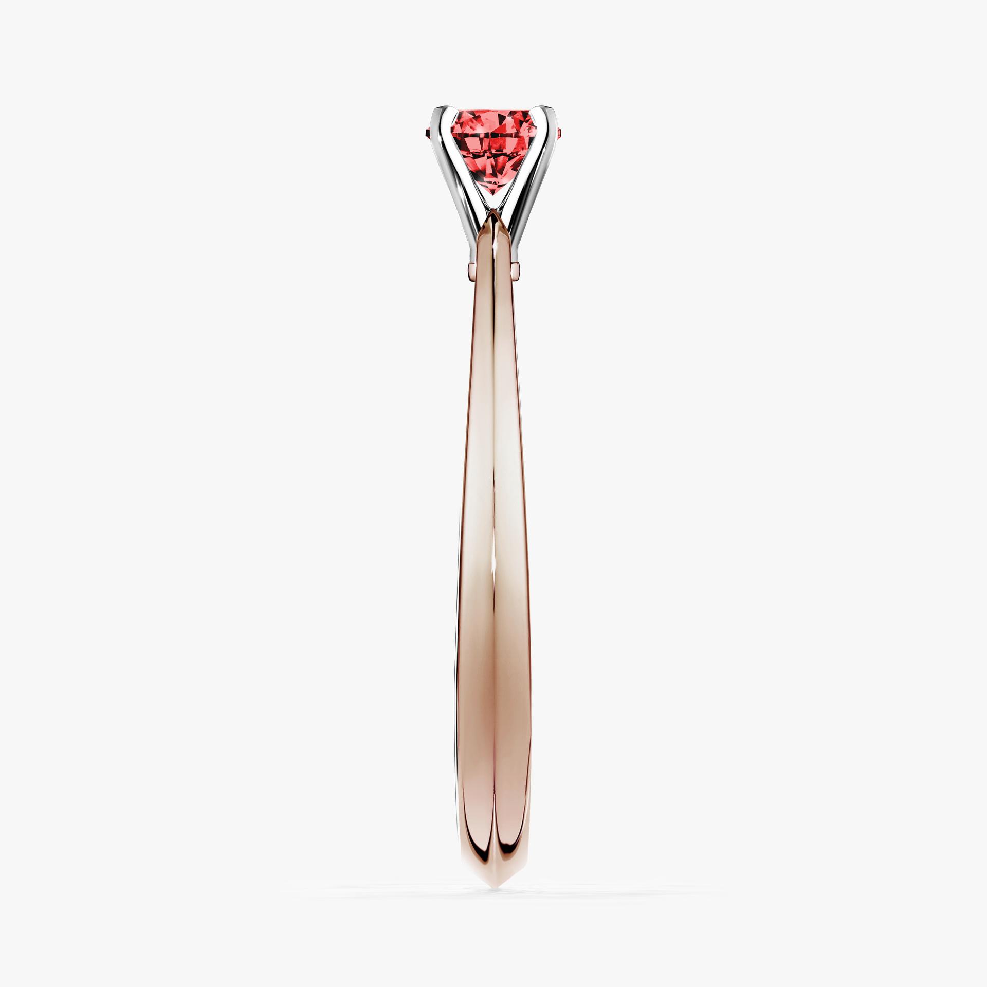 Pierscionek zareczynowy z diamentem czerwony 010 CT z rozowego zlota my angel 03