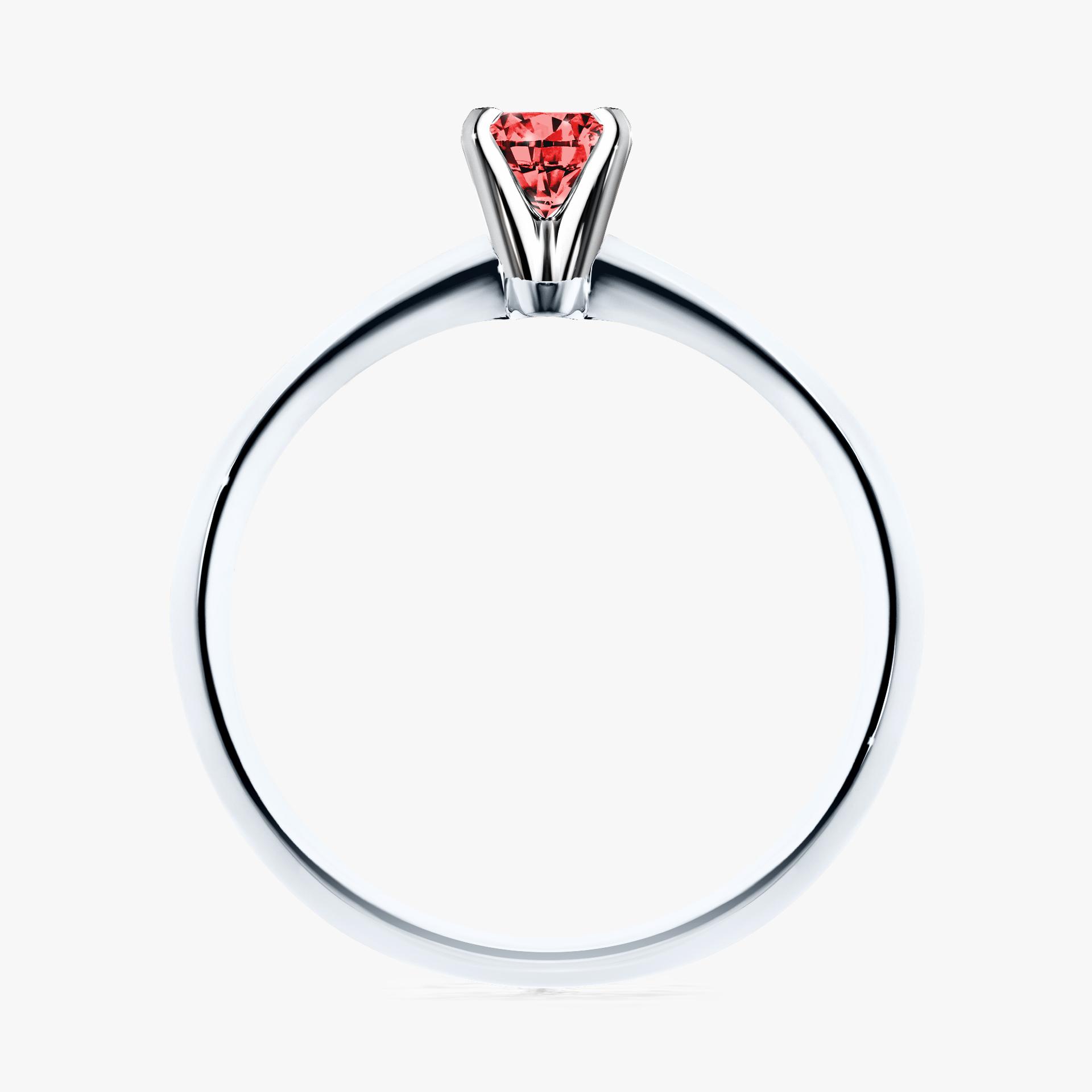 Pierscionek zareczynowy z diamentem czerwony 017 CT z bialego zlota my angel 02