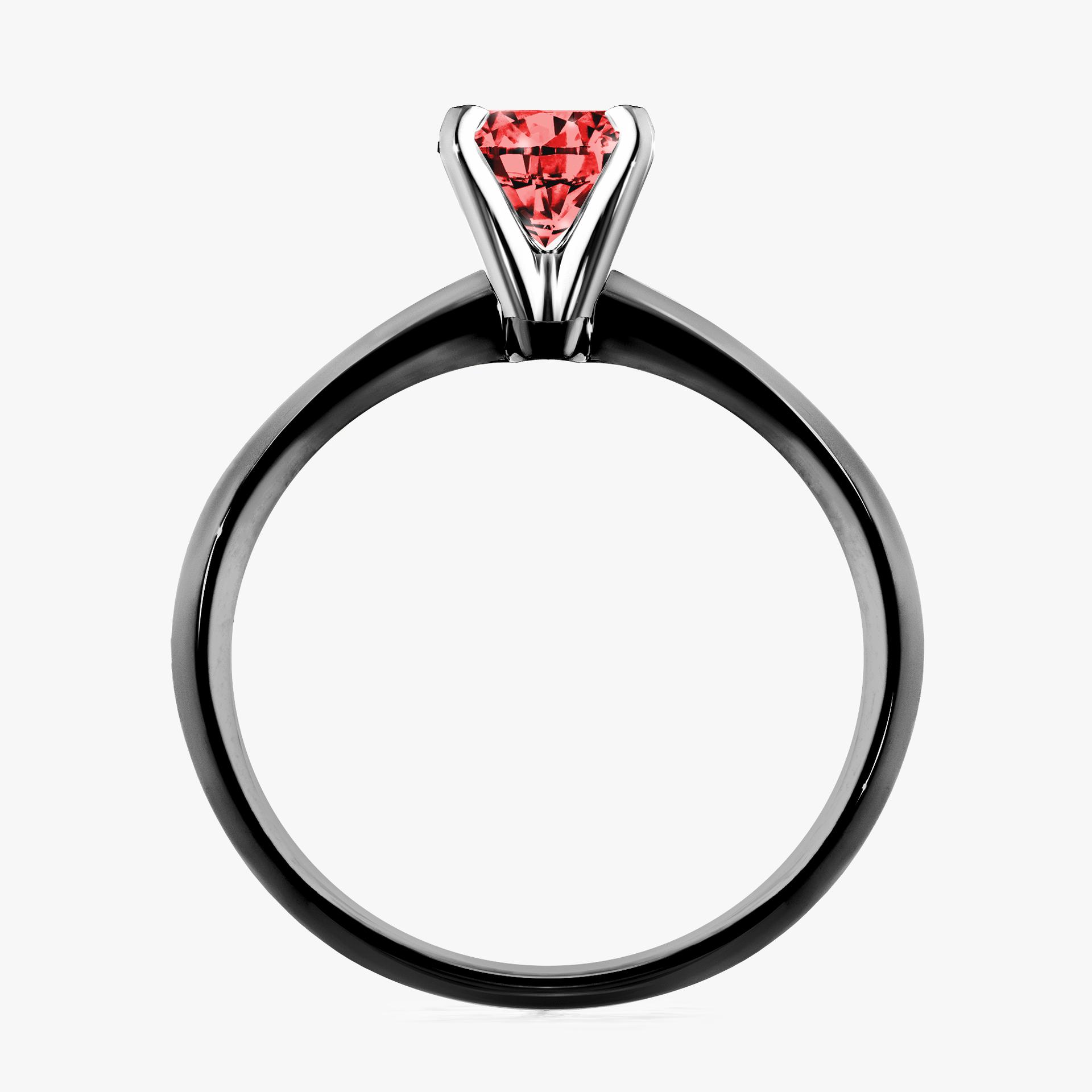 Pierscionek zareczynowy z diamentem czerwony 030 CT z czarnego zlota my angel 02