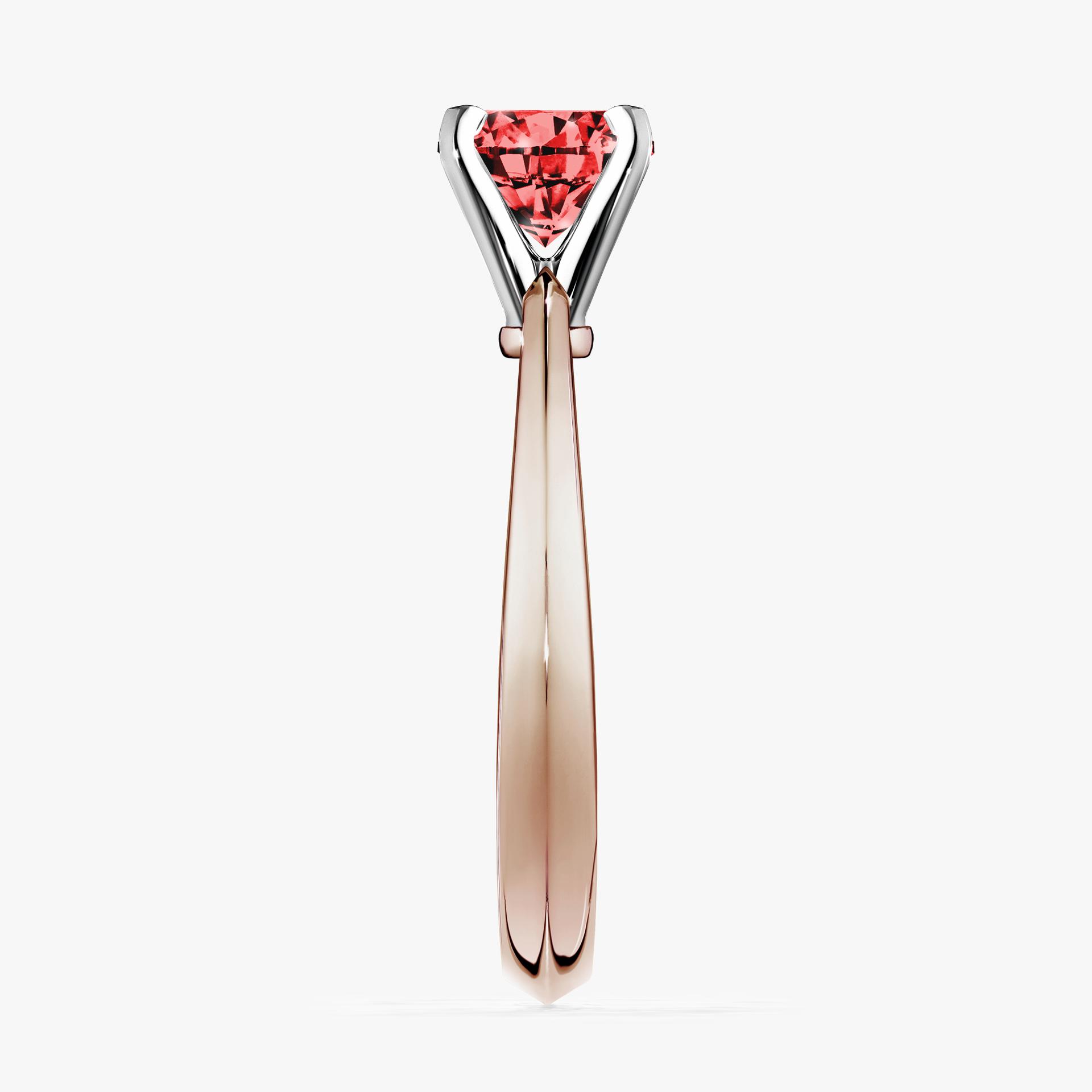 Pierscionek zareczynowy z diamentem czerwony 030 CT z rozowego zlota my angel 03