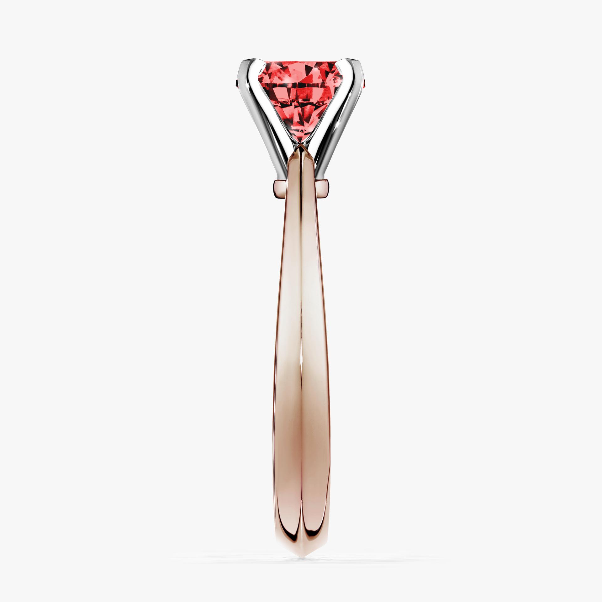 Pierscionek zareczynowy z diamentem czerwony 080 CT z rozowego zlota my angel 03