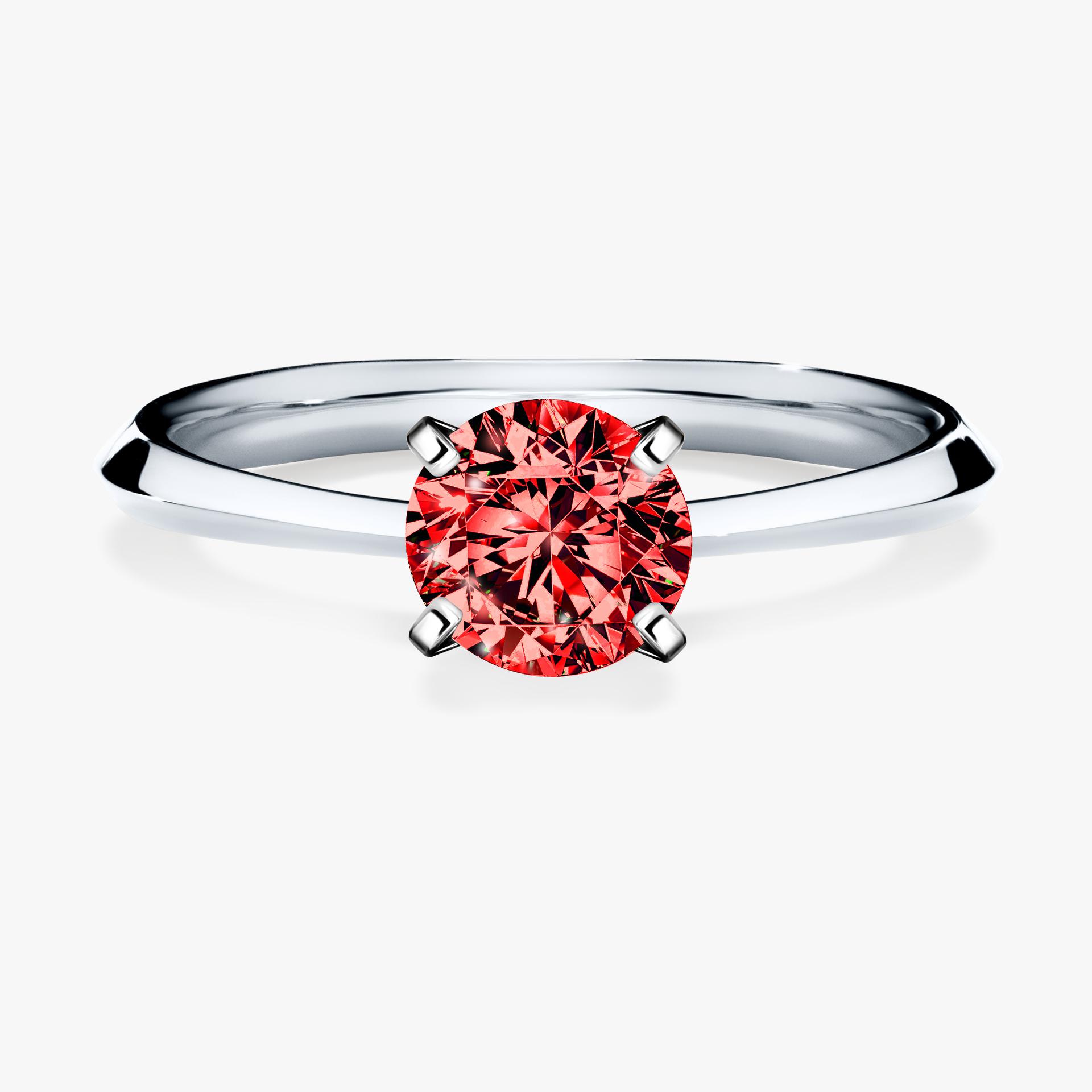 Pierścionek zaręczynowy My Angel z białego złota z czerwonym diamentem 1,00ct