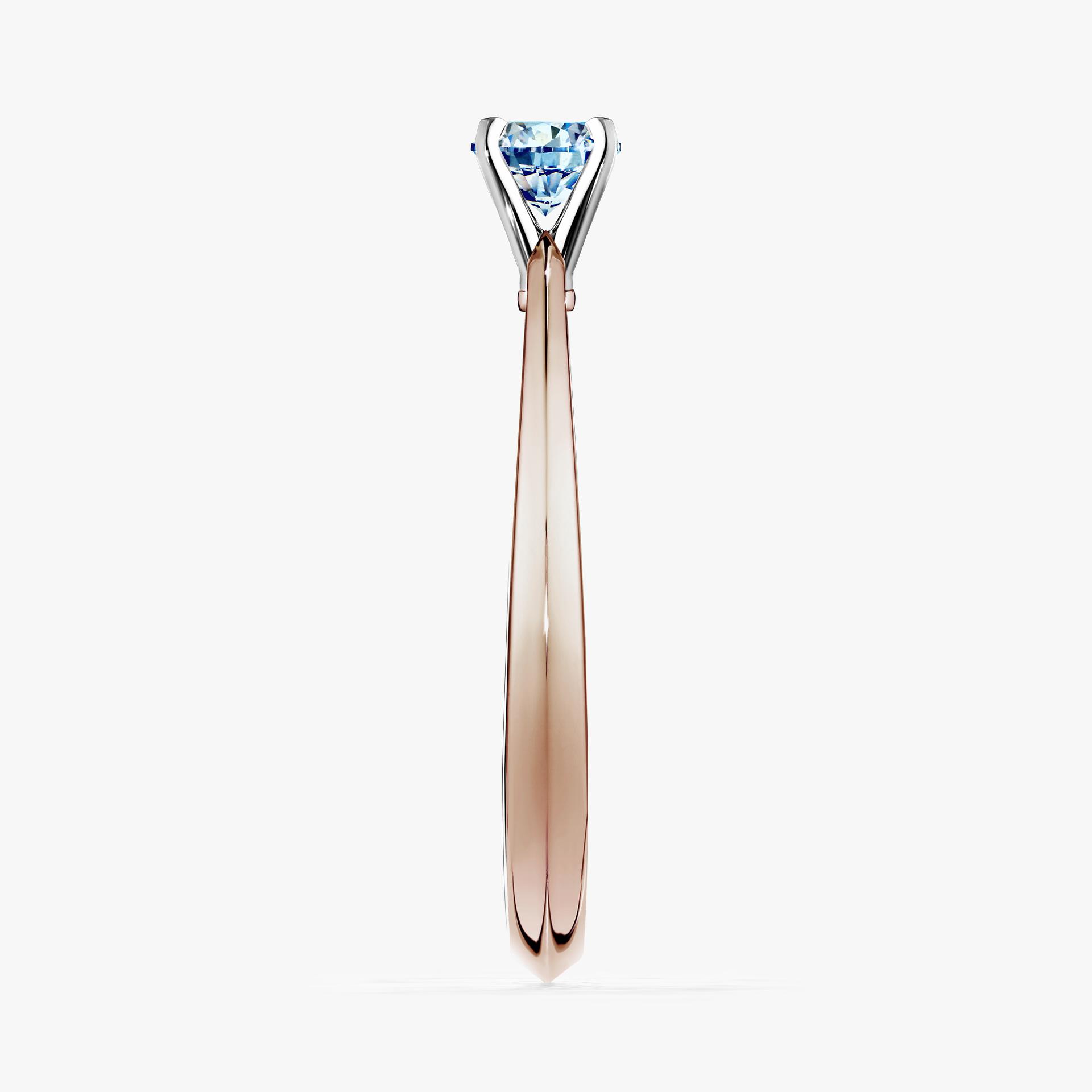 Pierscionek zareczynowy z diamentem niebieski 010 CT z rozowego zlota my angel 03