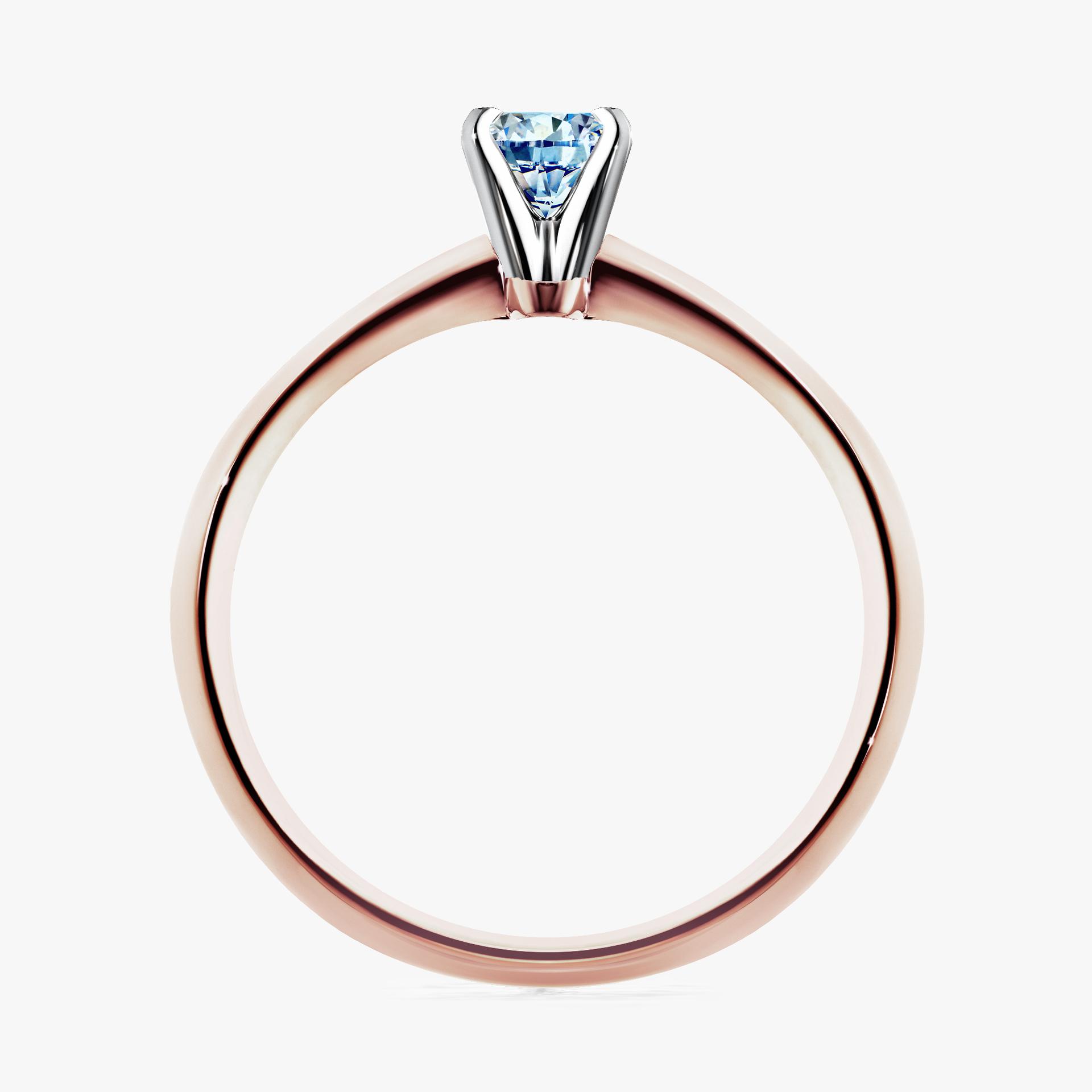 Pierscionek zareczynowy z diamentem niebieski 017 CT z rozowego zlota my angel 02