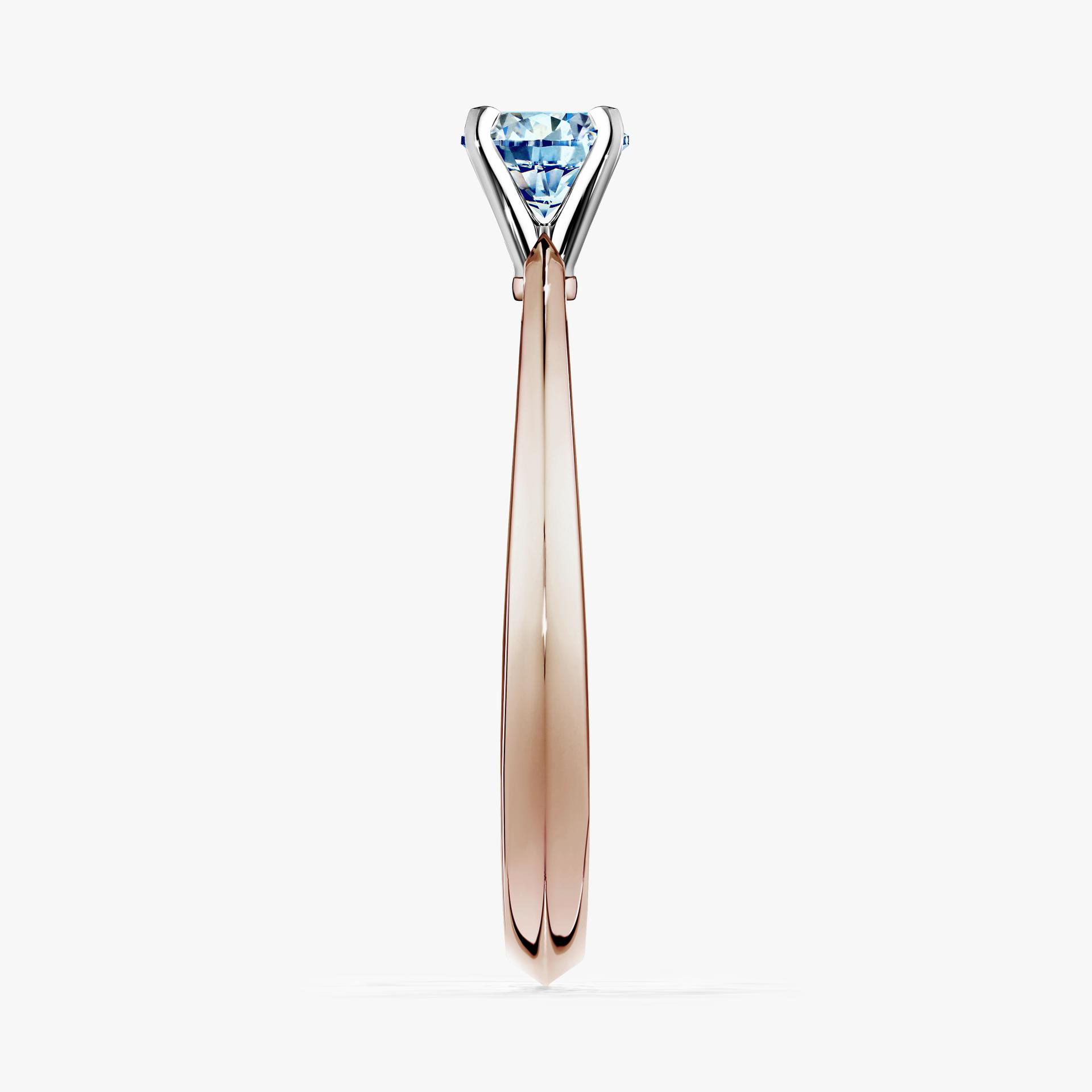 Pierscionek zareczynowy z diamentem niebieski 017 CT z rozowego zlota my angel 03