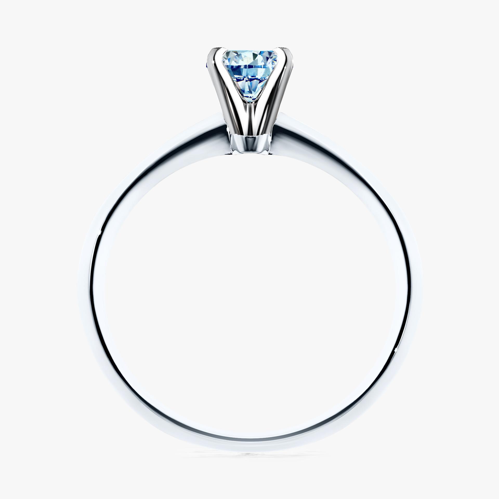 Pierscionek zareczynowy z diamentem niebieski 025 CT z bialego zlota my angel 02