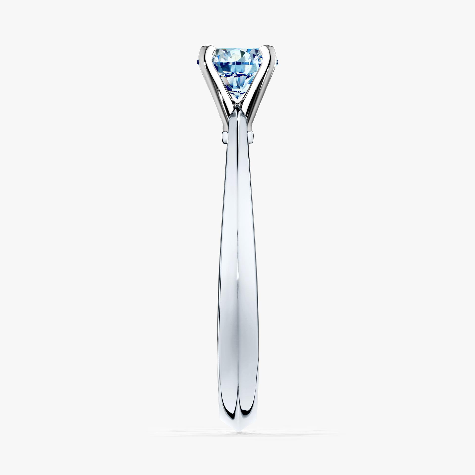 Pierscionek zareczynowy z diamentem niebieski 025 CT z bialego zlota my angel 03