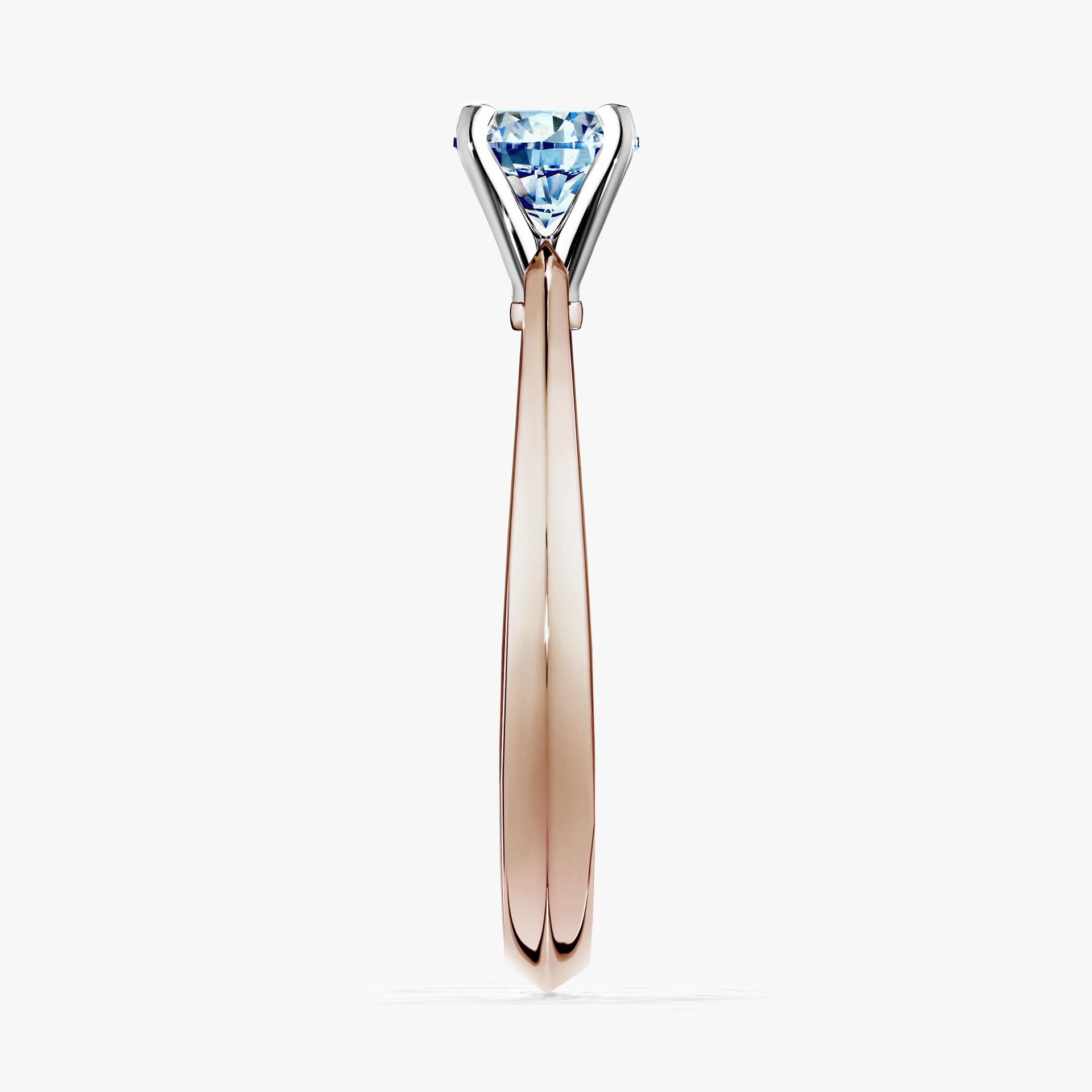 Pierscionek zareczynowy z diamentem niebieski 025 CT z rozowego zlota my angel 03