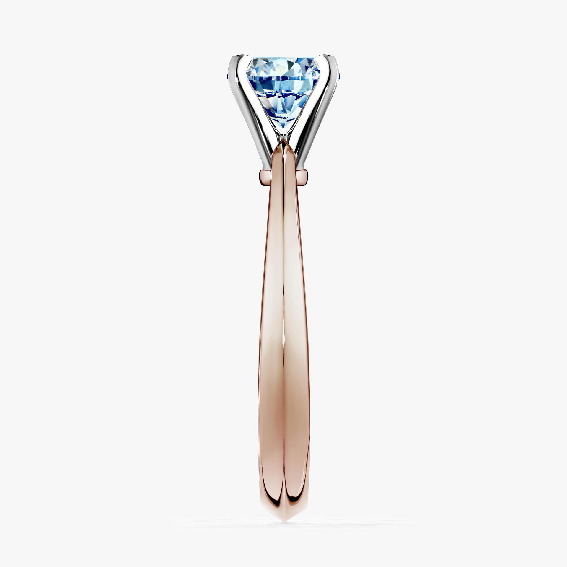 Pierscionek zareczynowy z diamentem niebieski 030 CT z rozowego zlota my angel 03