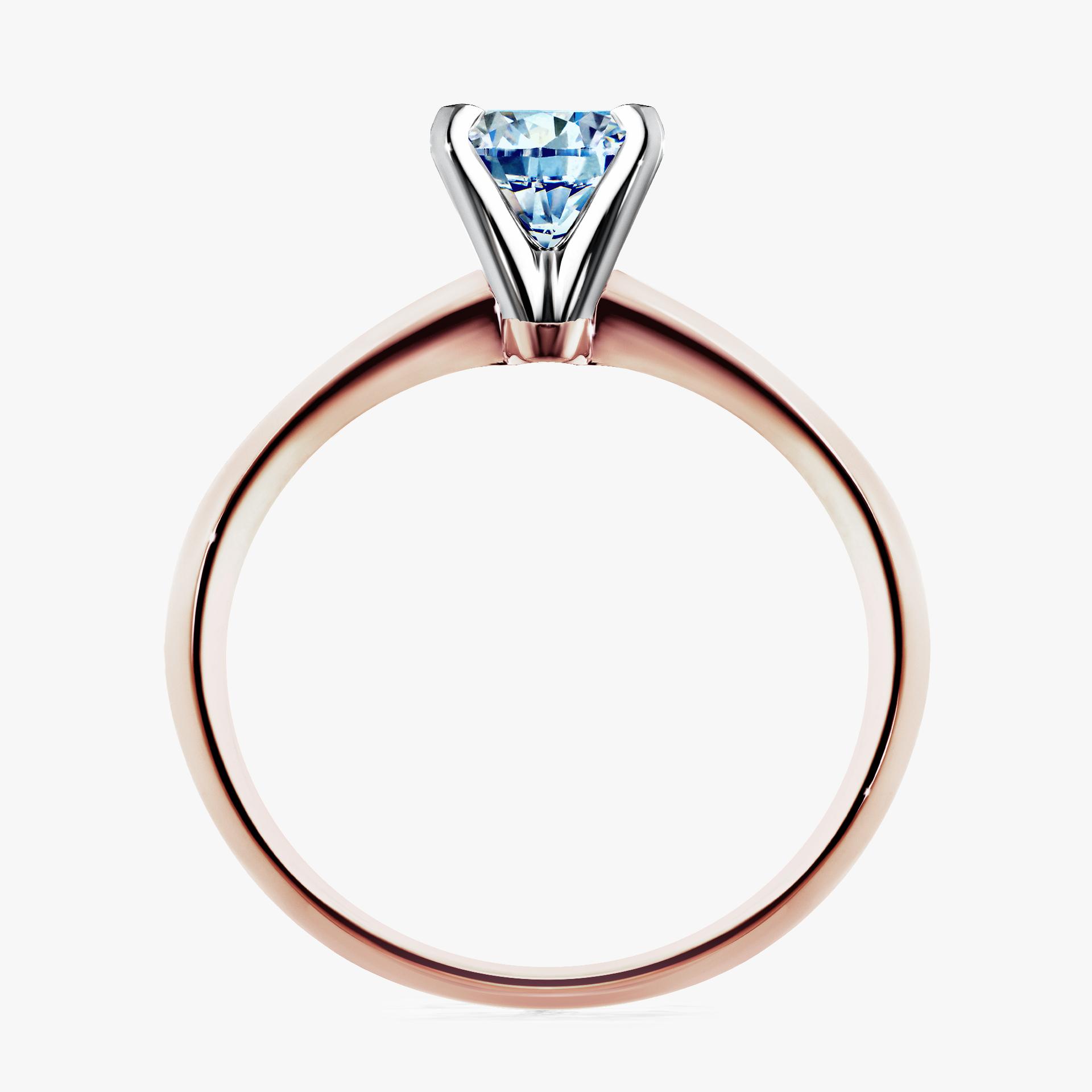 Pierscionek zareczynowy z diamentem niebieski 050 CT z rozowego zlota my angel 02