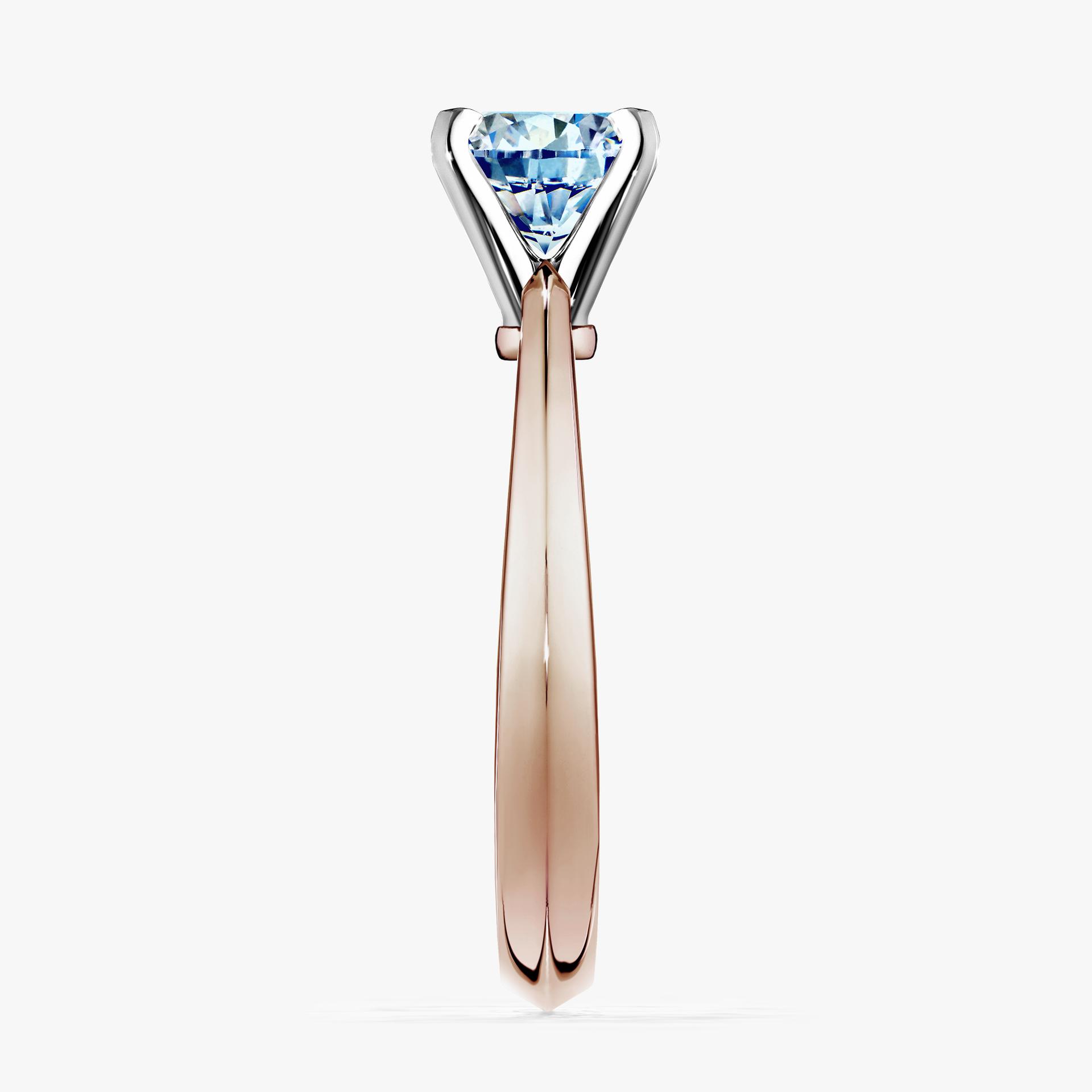 Pierscionek zareczynowy z diamentem niebieski 050 CT z rozowego zlota my angel 03