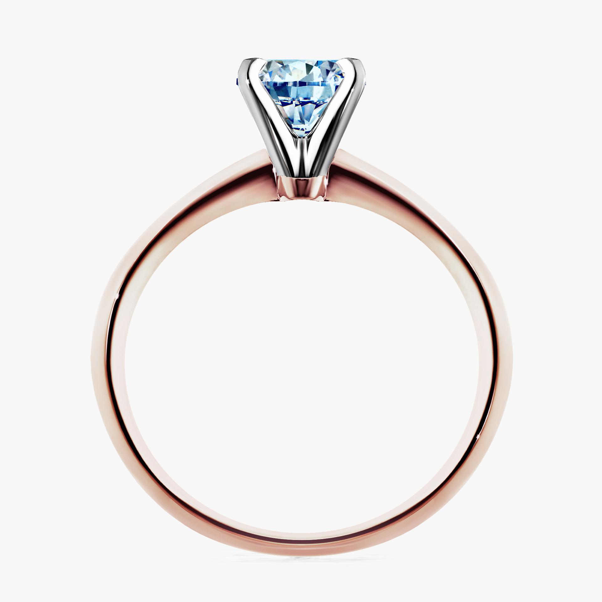 Pierscionek zareczynowy z diamentem niebieski 080 CT z rozowego zlota my angel 02