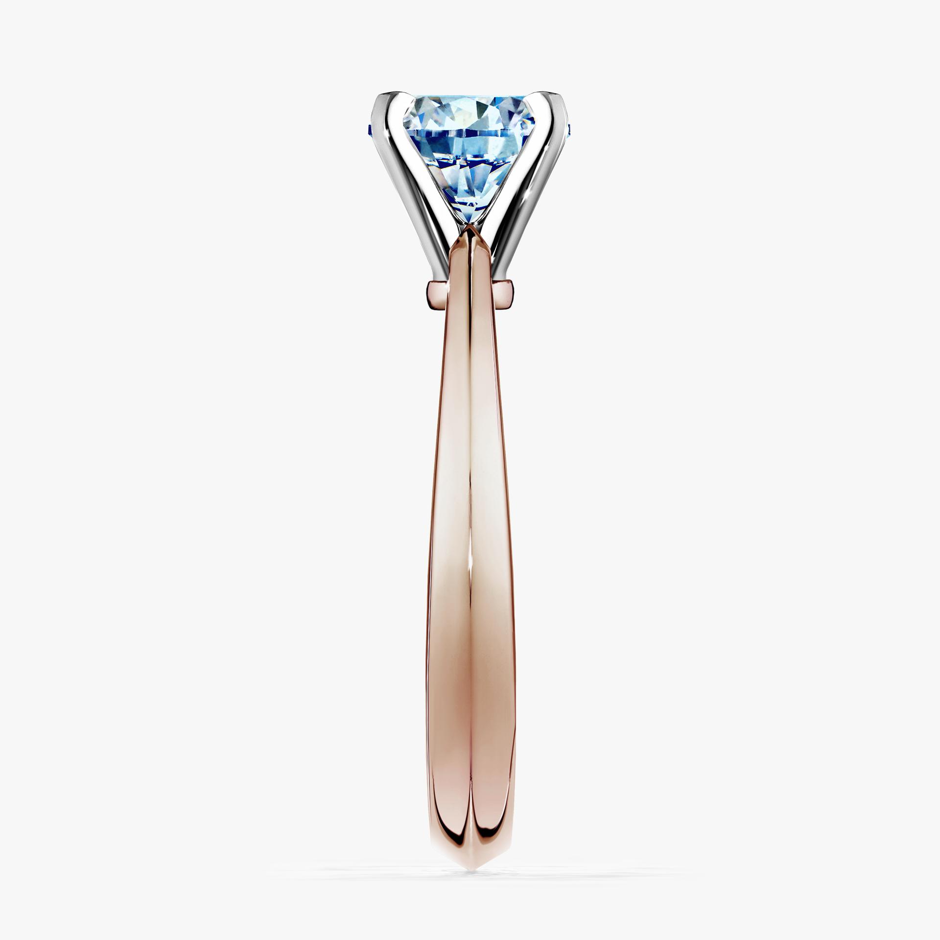 Pierscionek zareczynowy z diamentem niebieski 080 CT z rozowego zlota my angel 03